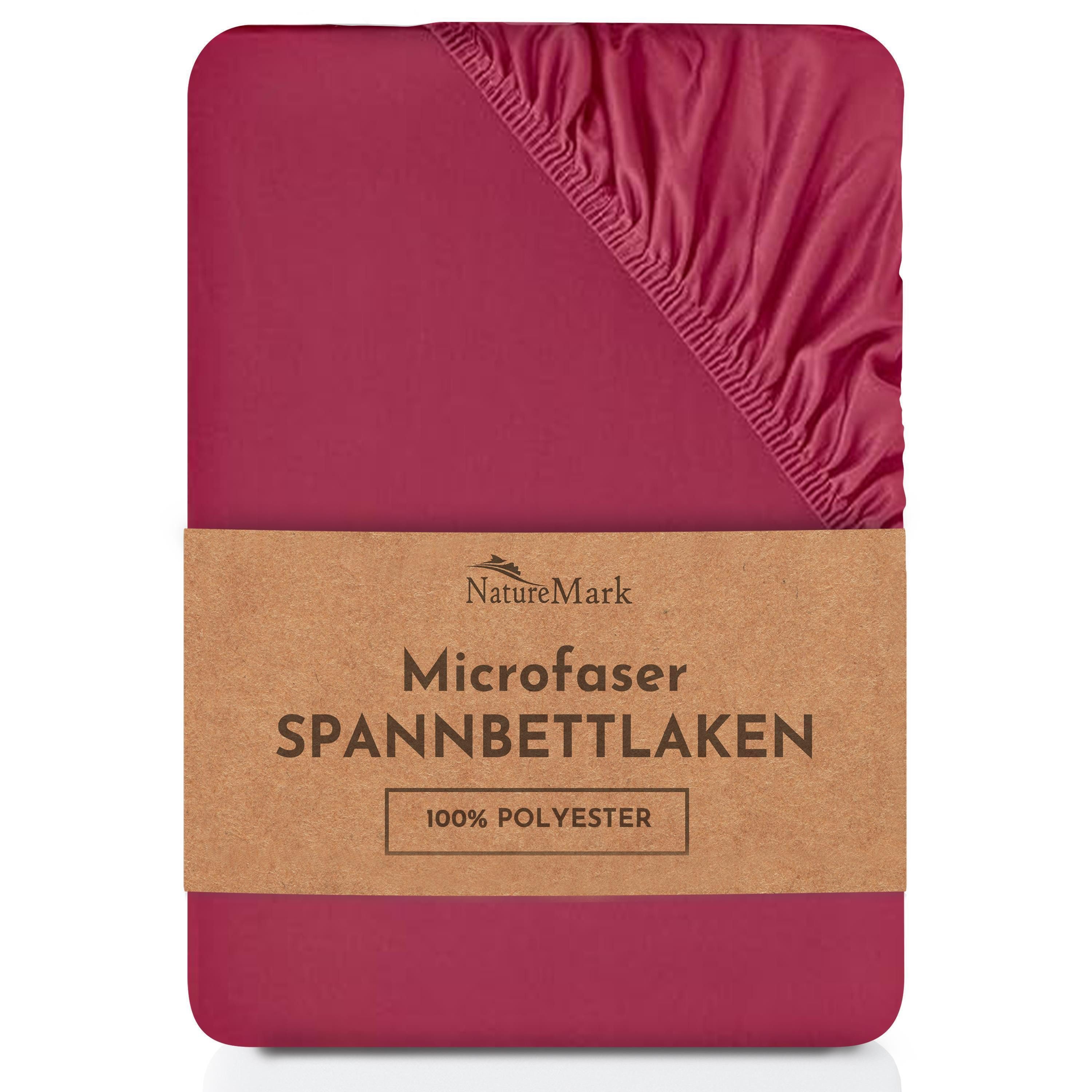 NatureMark Spannbettlaken Mikrofaser Spannbetttuch, Polyester, Gummizug: günstig online kaufen