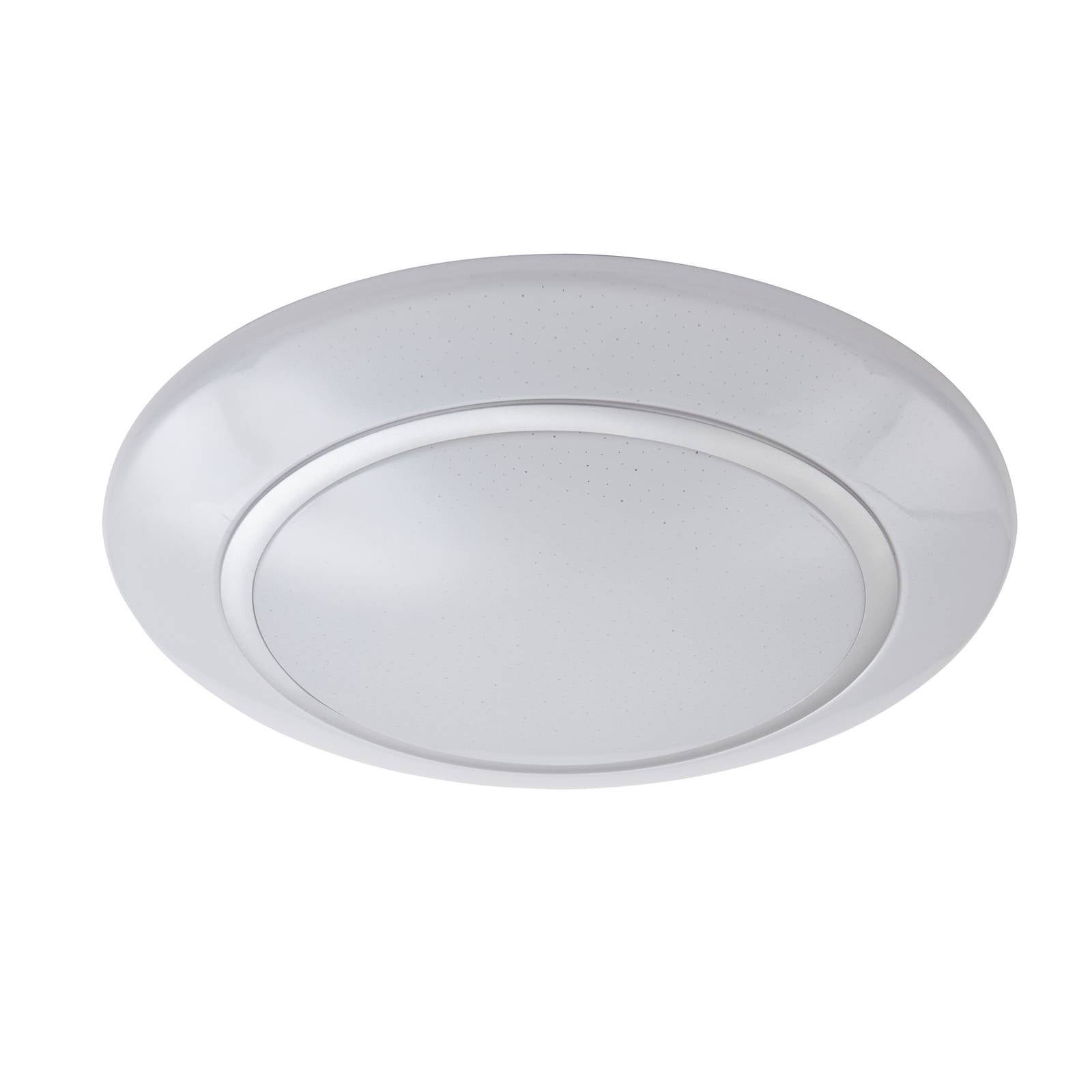 Lindby Deckenleuchten Felecina, LED, Kunststoff Weiß Farbwechsel RGB + weiß IP20 mit Fernbedienung, LED 29 W gesamt, Farbwechsel RGB + weiß