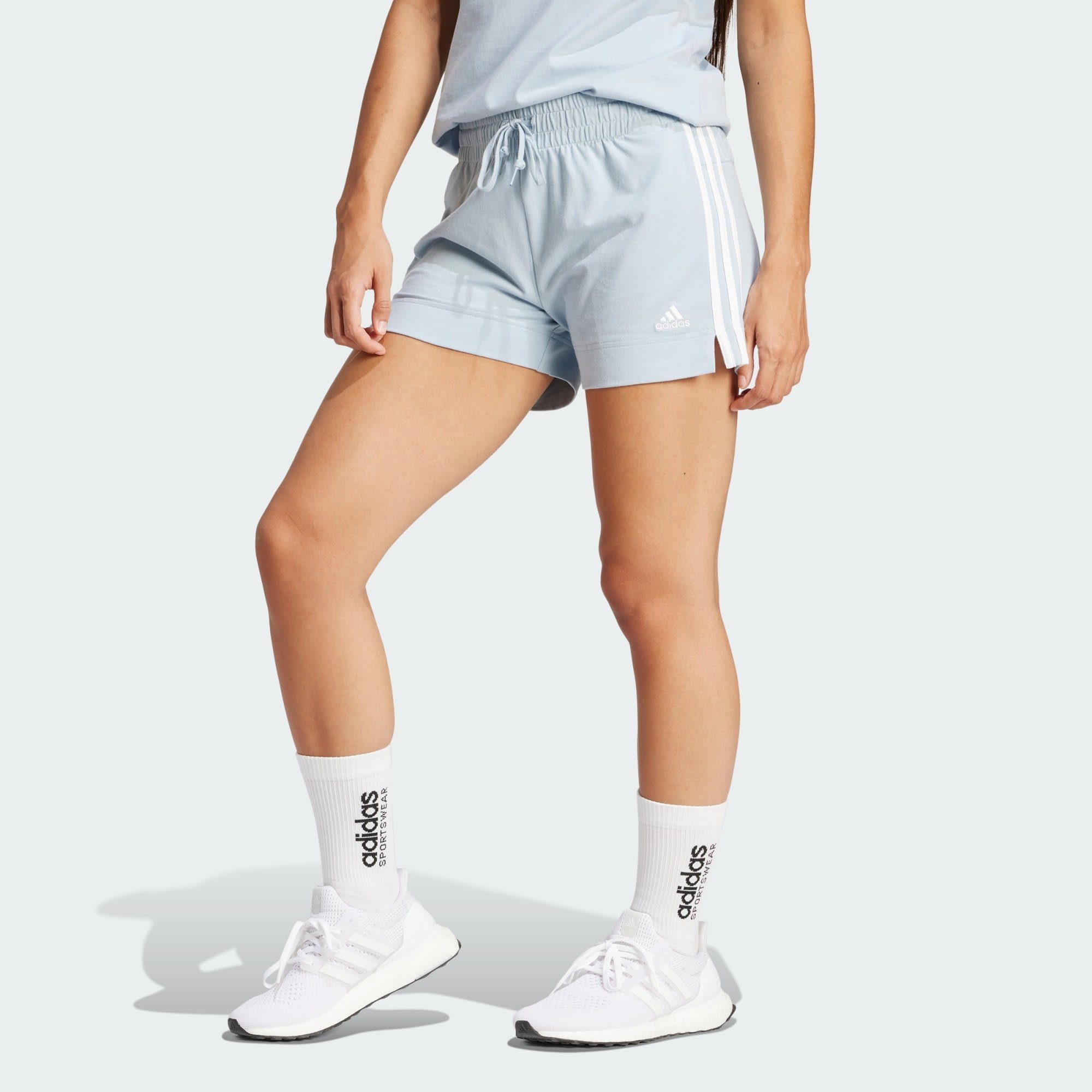 adidas Sportswear Shorts ESSENTIALS SLIM 3-STREIFEN SHORTS Wonder Blue