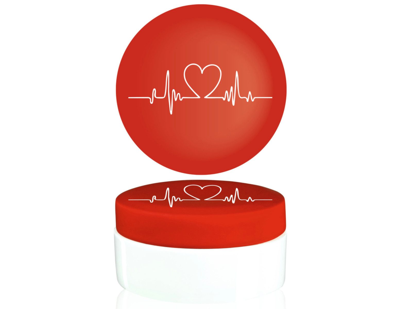 ASA SELECTION Vorratsdose beauty for you Dose Herzfrequenz rot 10cm, Porzellan