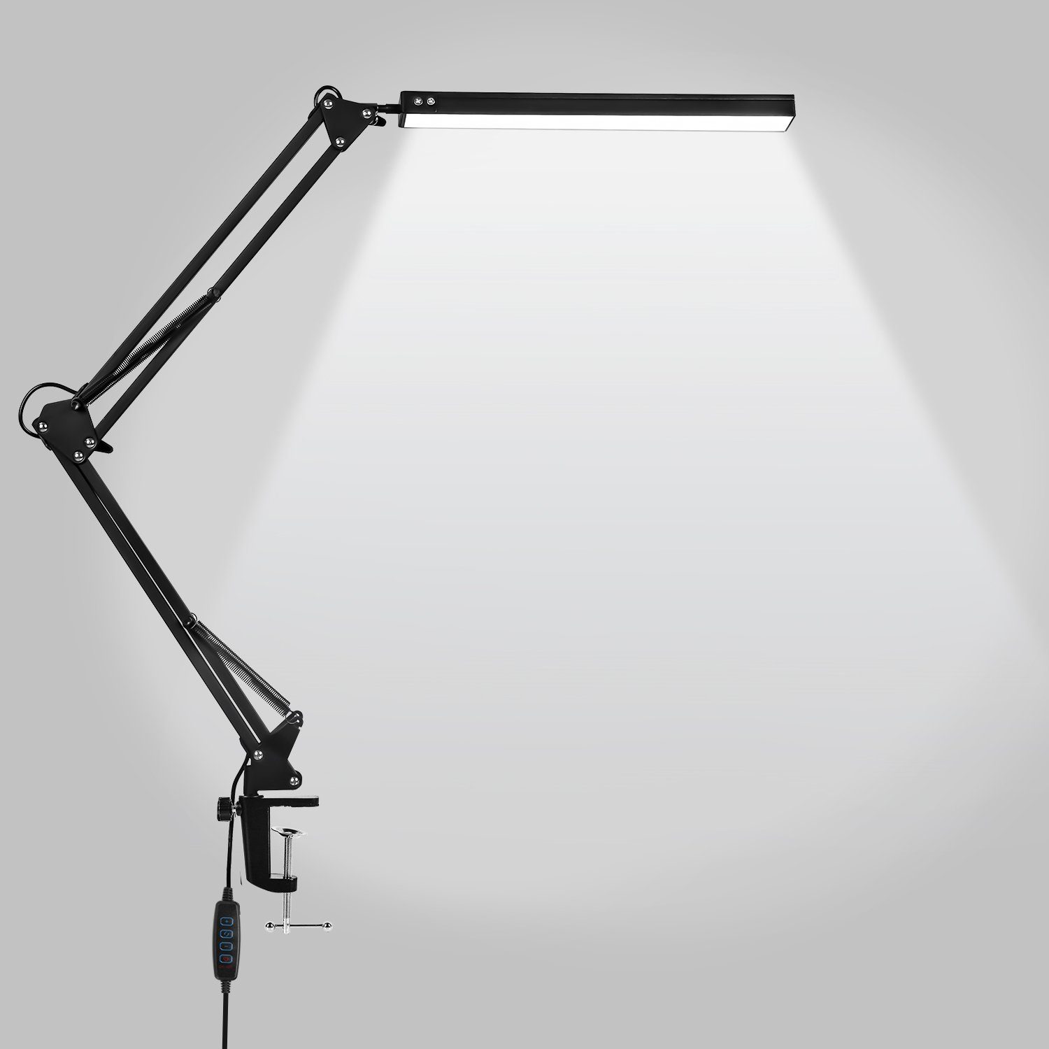 Clanmacy LED Tischleuchte »LED Schreibtischlampe 3 Farbe Arbeitslampe Lampe  Dimmbar 10W Bettlicht«