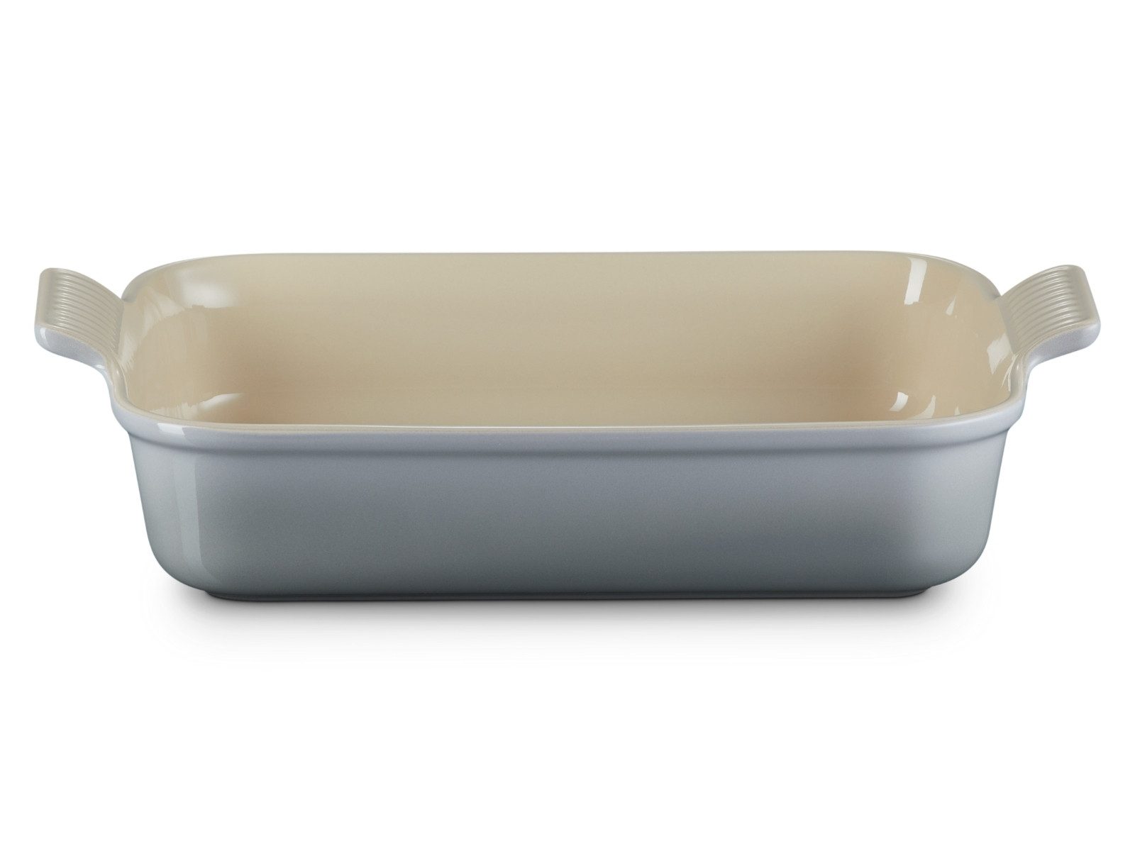 LE CREUSET Auflaufform Auflaufform Tradition rechteckig perlgrau 32cm, Steinzeug