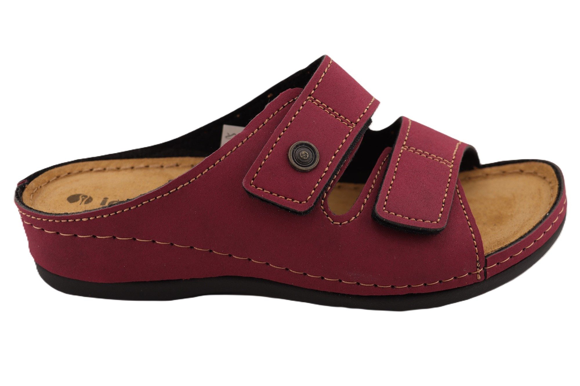 INBLU Klettverschluss Pantolette Hausschuh