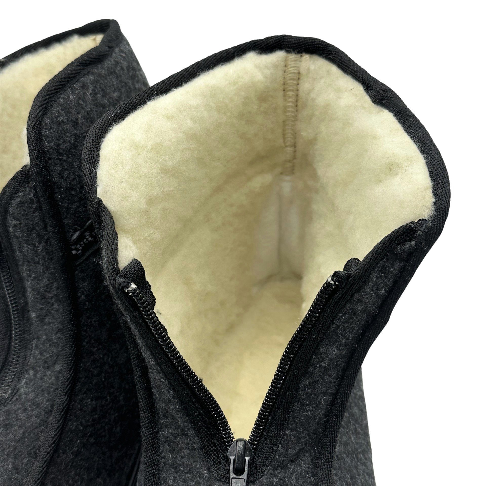 zelbut Damen Herren Winter Hausschuhe Filz Hüttenschuhe Schafwolle Gefüttert Hausschuh Hausstiefel mit Schurwolle