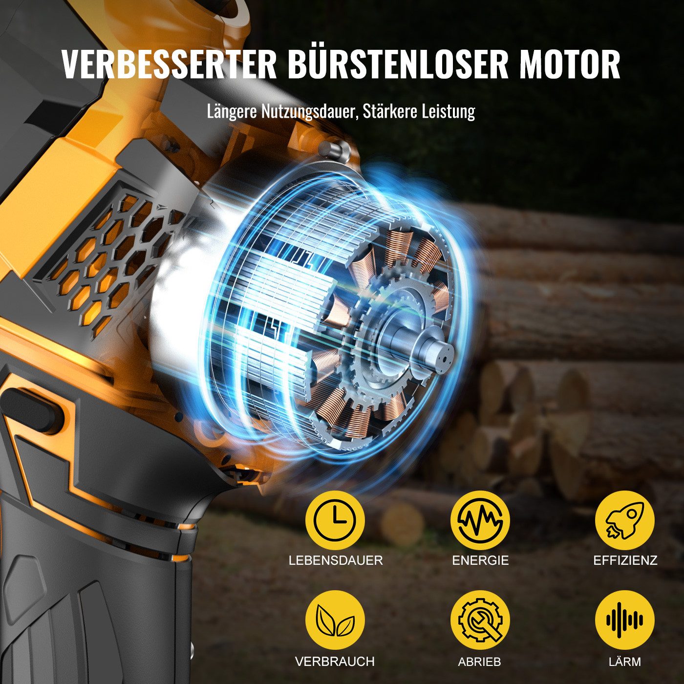 CONENTOOL Akku-Kettensäge 8 Zoll + 6 günstig online kaufen