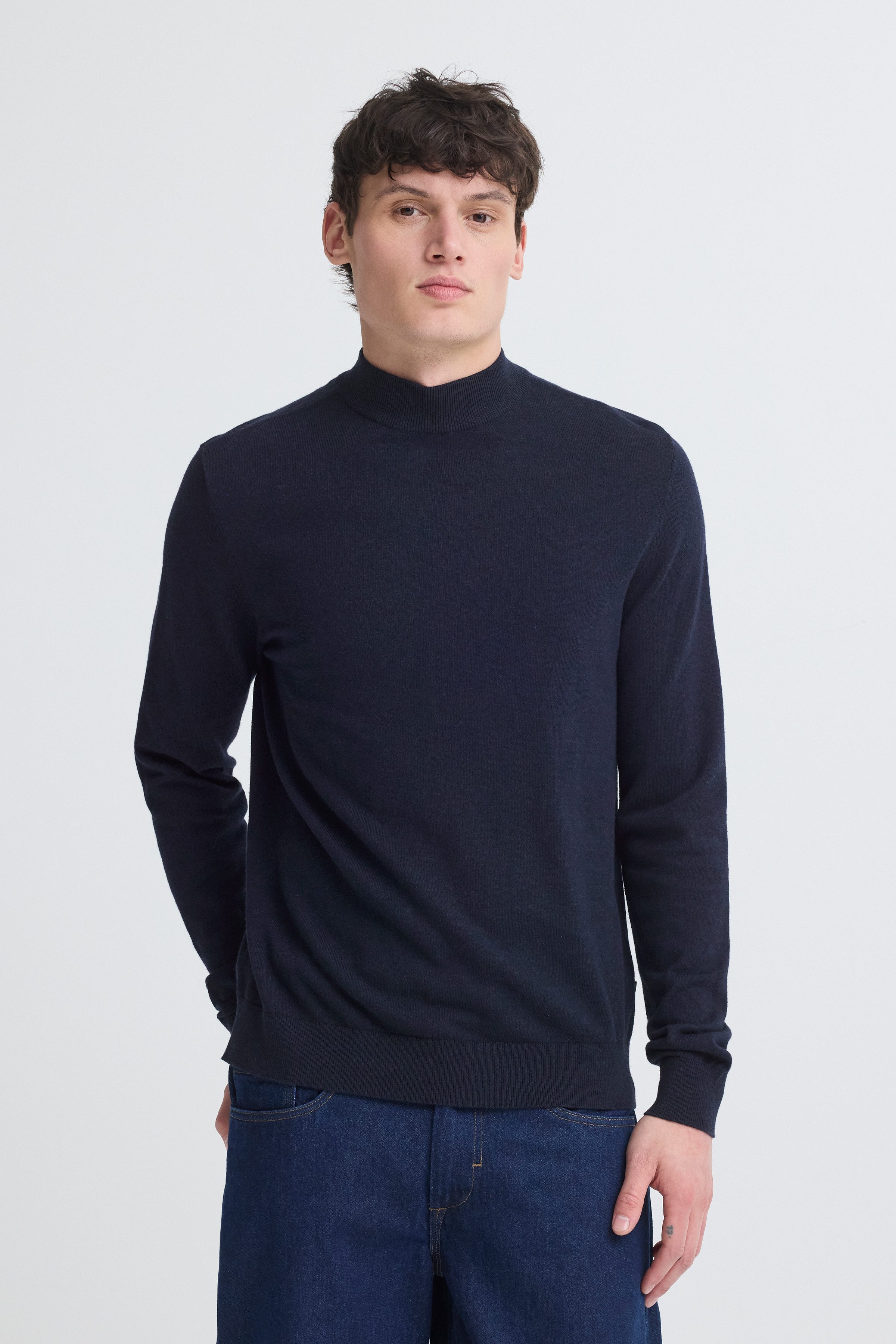 Blend Stehkragenpullover BHBAGGE HIGH NECK KNIT Baumwollmischung, regular fit
