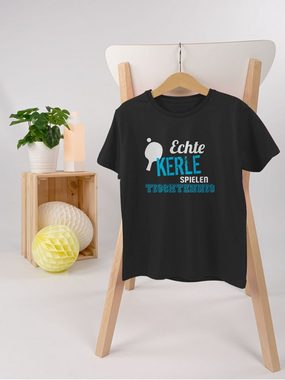 Shirtracer T-Shirt Echte Kerle spielen Tischtennis (1-tlg) Kinder Sport Kleidung