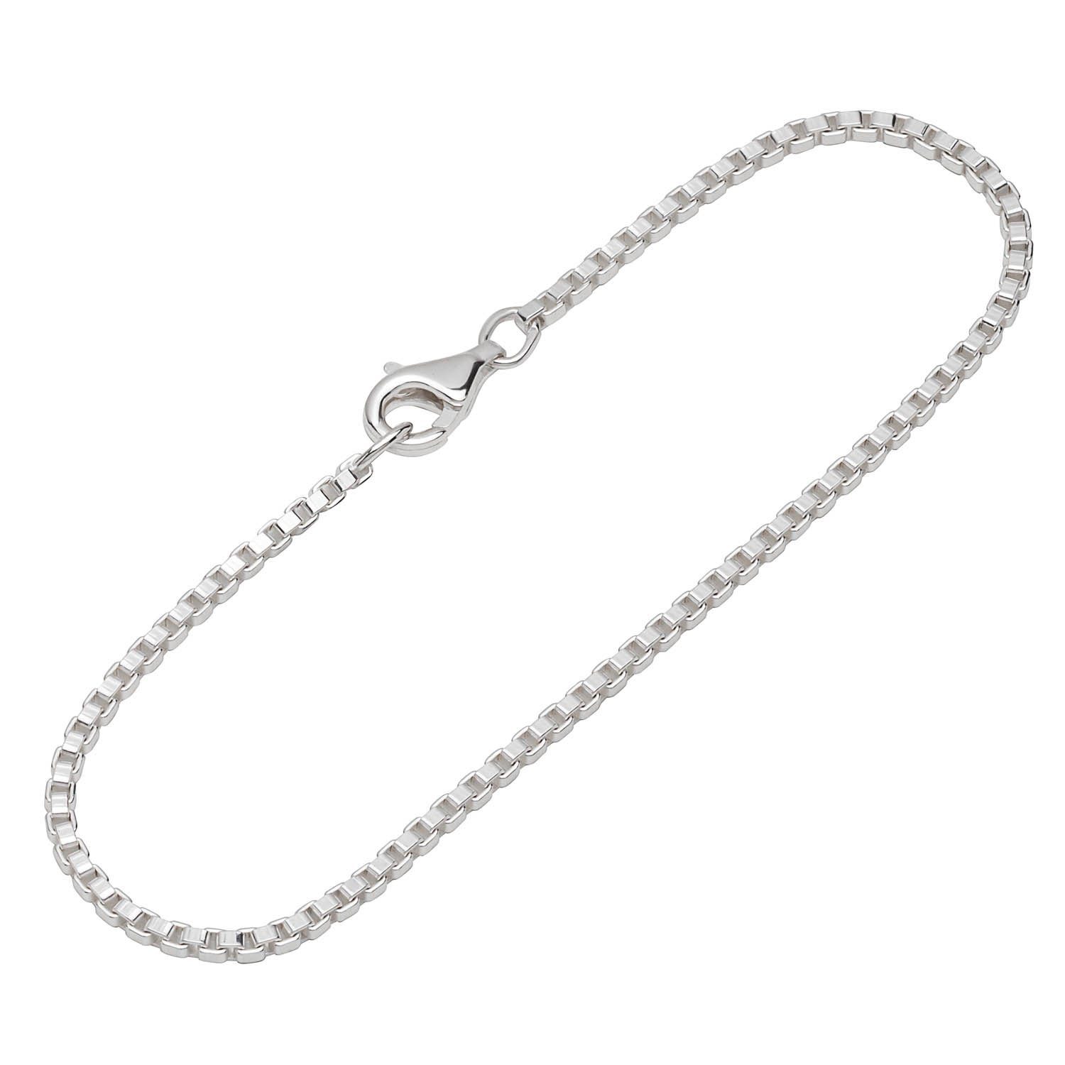 Silberarmband 925 Silber 19cm Venezianerkette Damen 12490