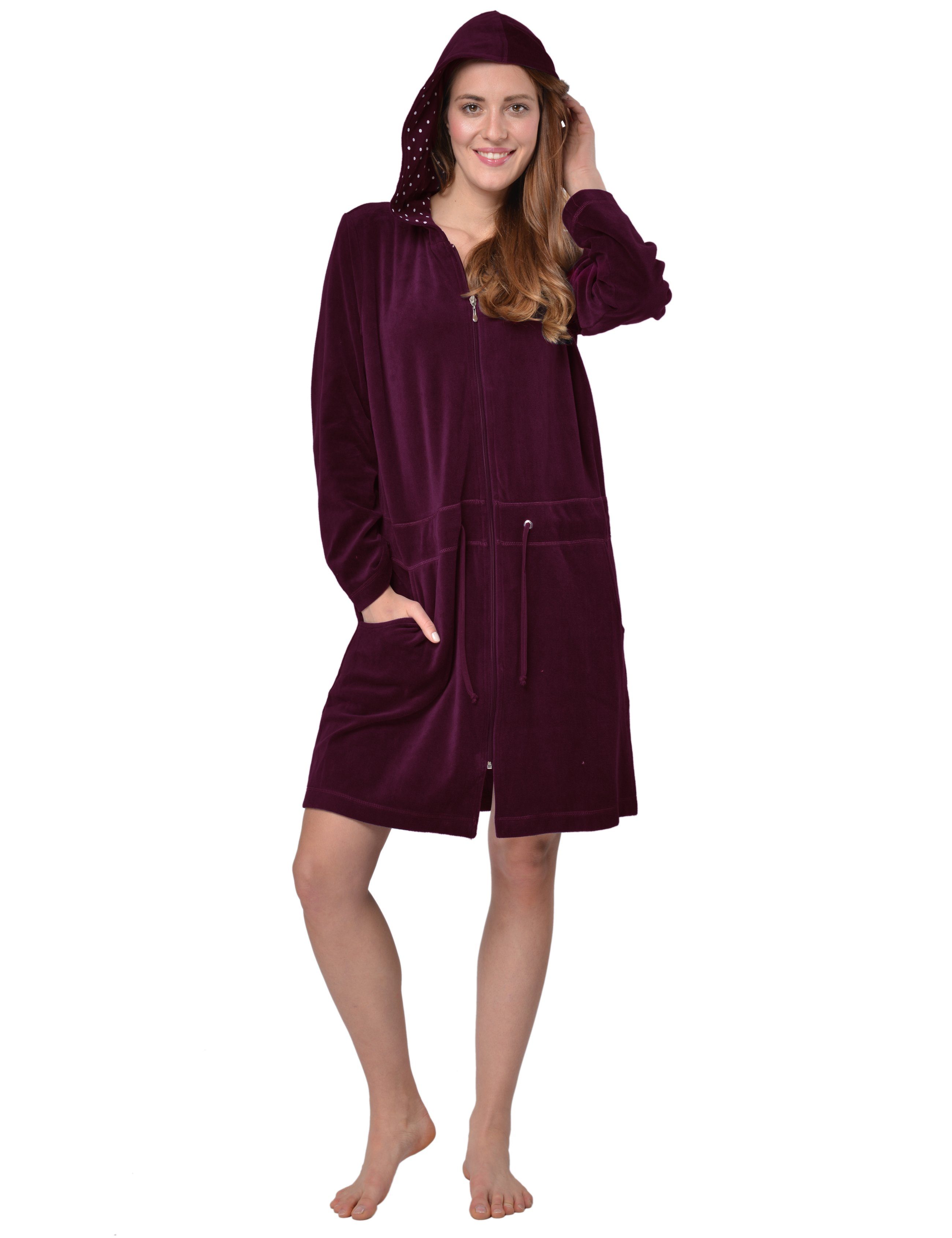 RAIKOU Damenbademantel Homewear/Lounge Mantel/Bademantel/Morgenmantel/Sauna günstig online kaufen
