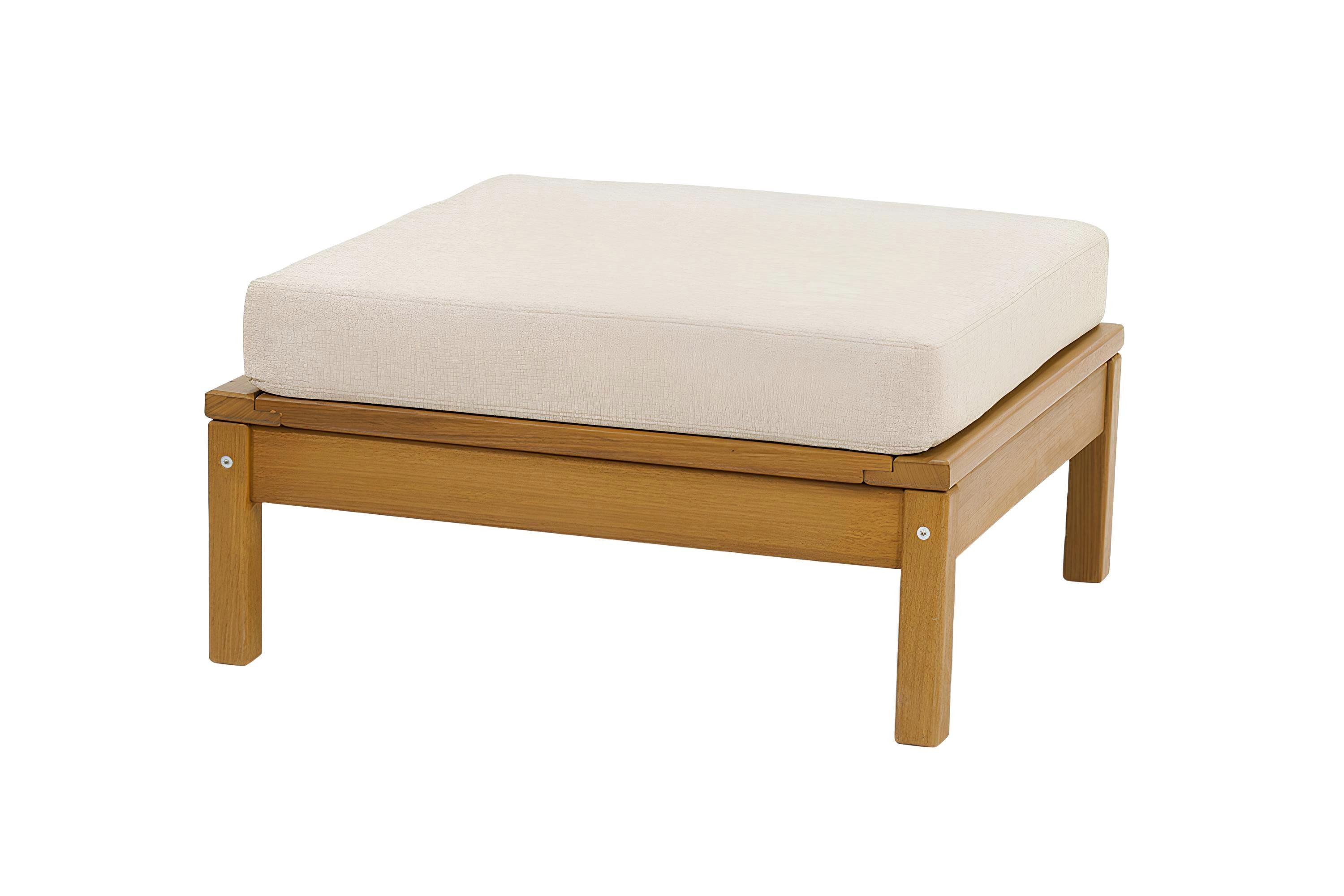 Fußhocker Moderner Gartenhocker Braune Edle Gartenmöbel Luxuriöse Polster Kissen