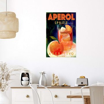 Posterlounge Poster ATELIER M, Aperol Spritz Aperitivo, Milano, Bar Vintage Illustration