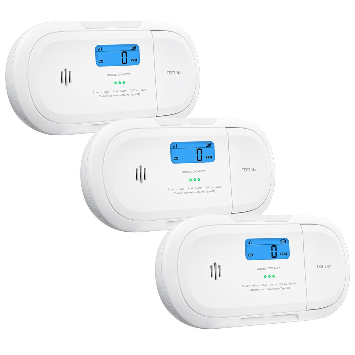 X-SENSE XC04-WX Intelligenter WLAN-Kohlenmonoxidmelder mit LCD-Anzeige / CO-Melder (bis zu 10 Jahre Sensorlebensdauer, Elektrochemischer Figaro-CO-Sensor)