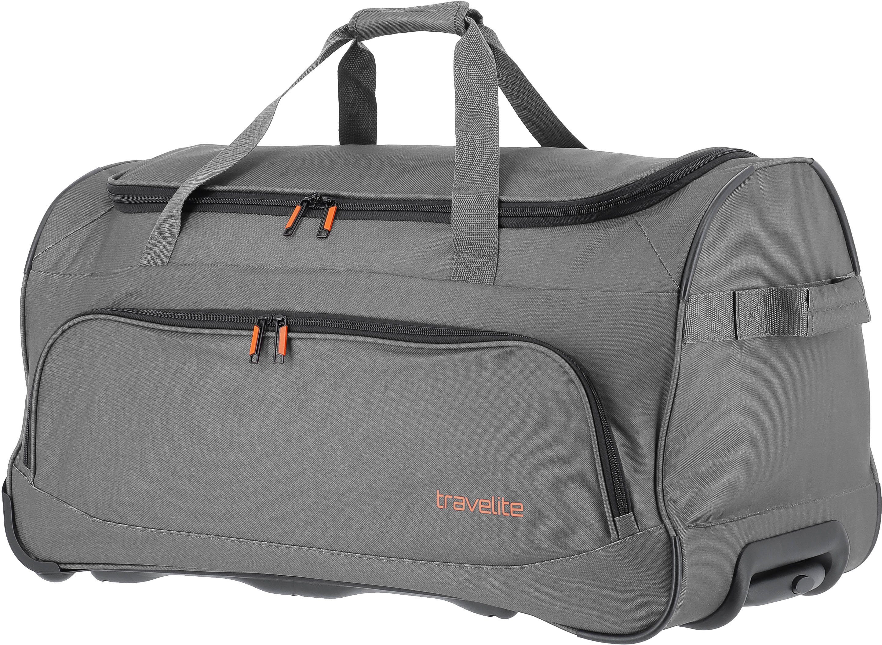 travelite Reisetasche Basics Fresh 71 cm Duffle Bag mit Rollen, große Duffle Bag aus strapazierfähigem Material, ideal als Reisegepäck
