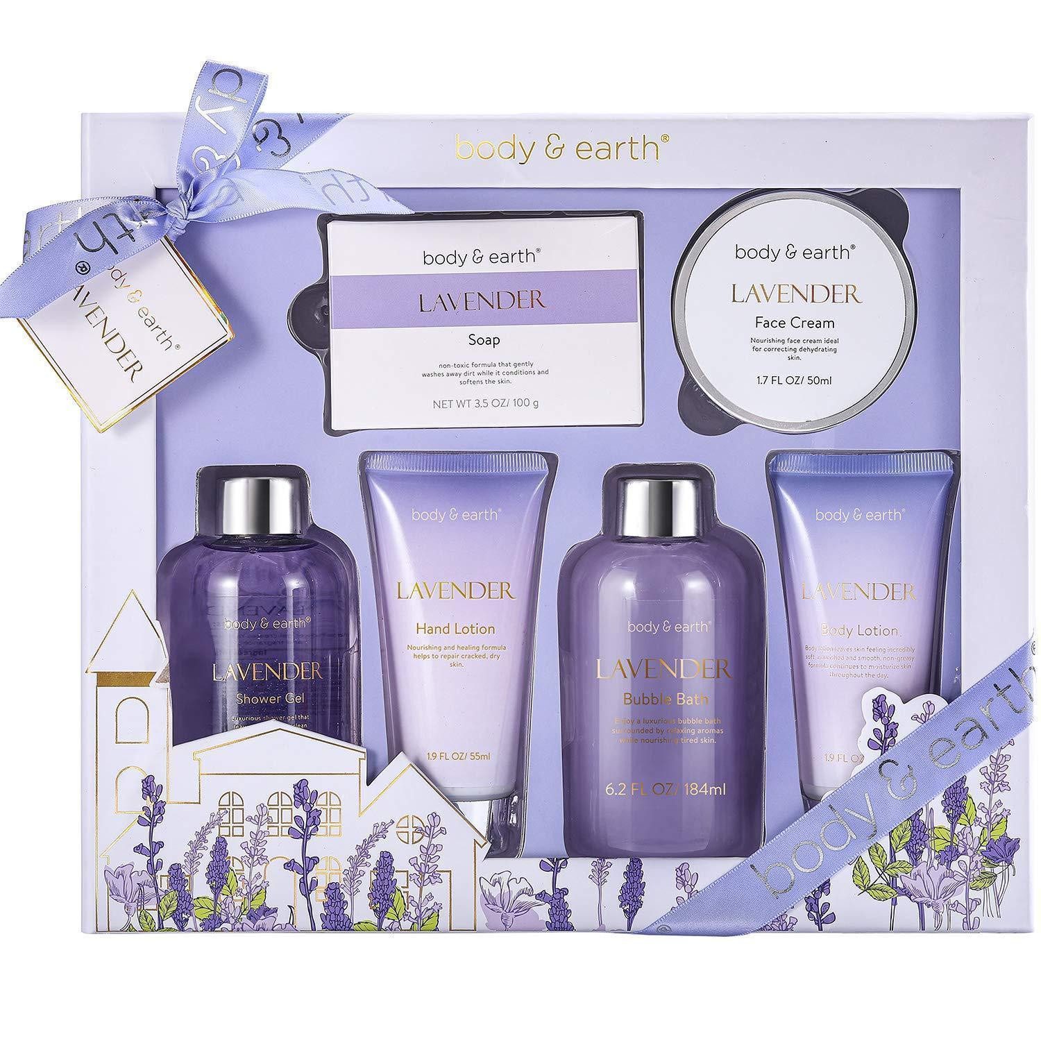 LuxusKollektion Pflege-Geschenkset Geschenkset Lavendel 6tlg Wellness Body & Earth