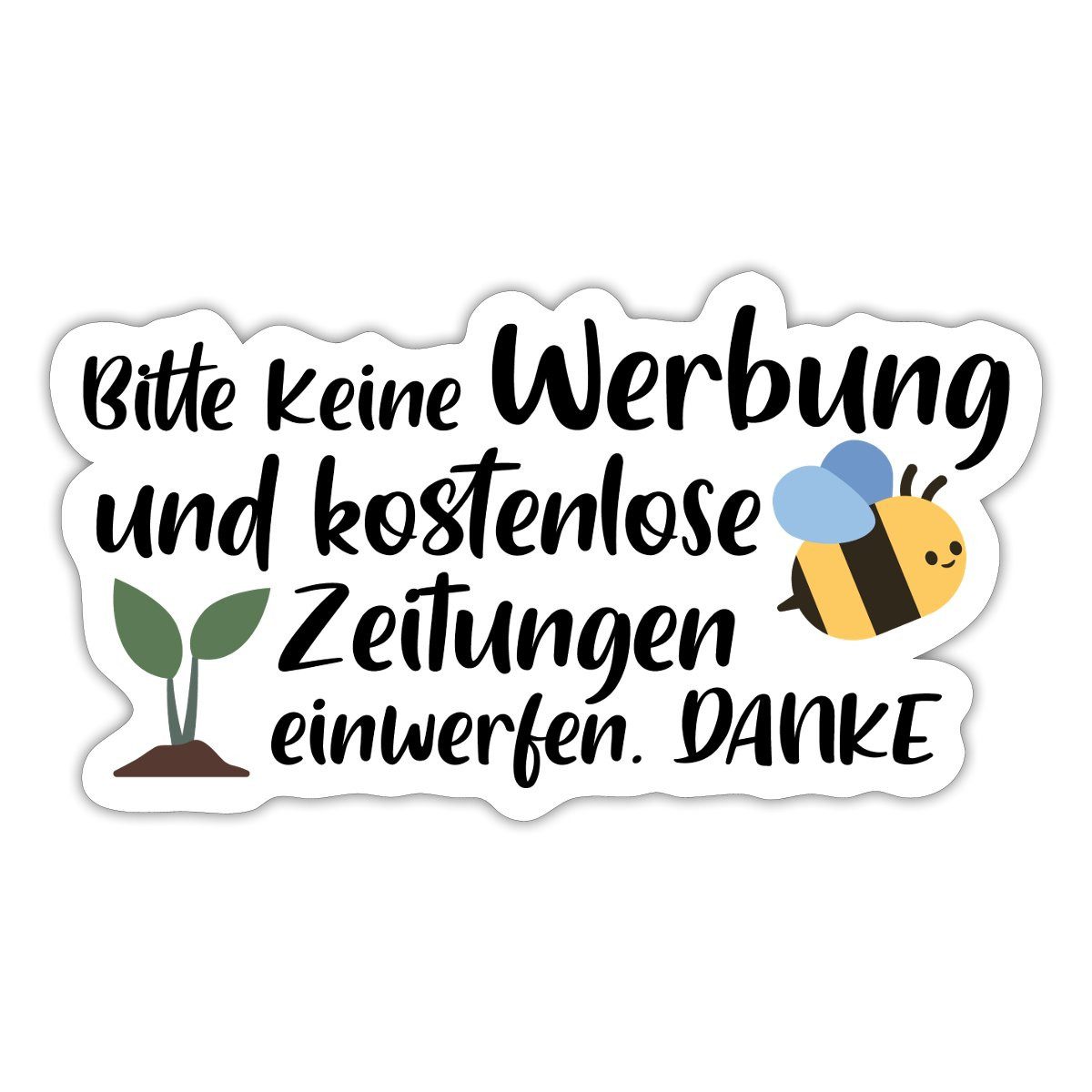 Spreadshirt Aufkleber Bitte Keine Werbung Einwerfen Briefkasten Sticker Aufkleber