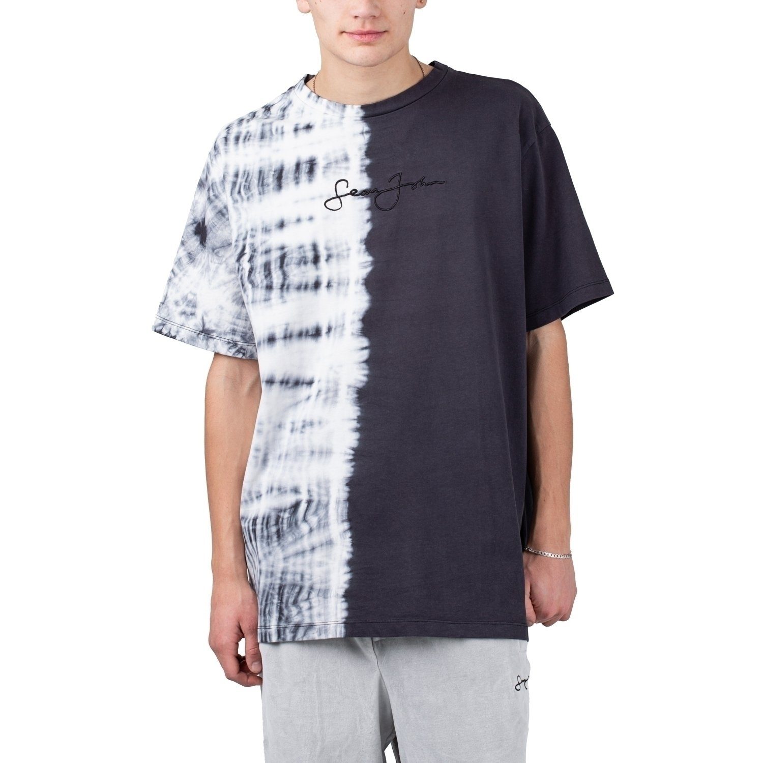 Sean John T-Shirt Sean John Script Logo Bleach Effect Tee