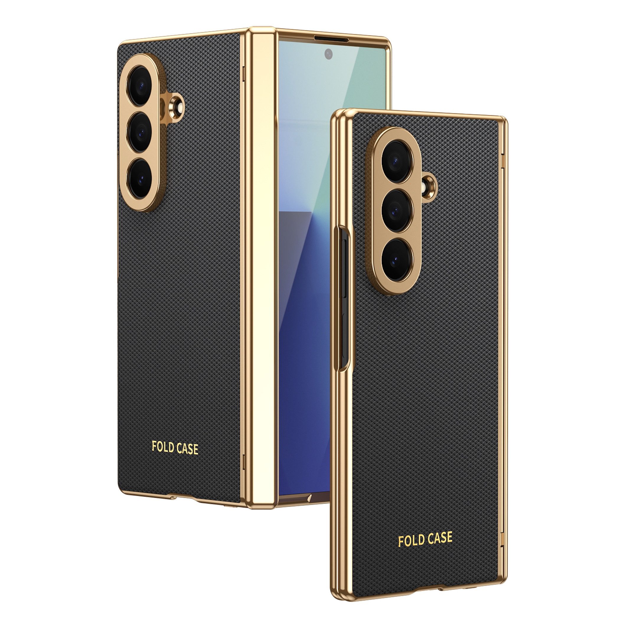 Wigento Handyhülle Klapphülle + H9 Display Glas Samsung Galaxy Z Fold8 Ultra 5G Schwarz 8,00 Zoll und 6,50 Zoll, Kamera Lisen Schutz