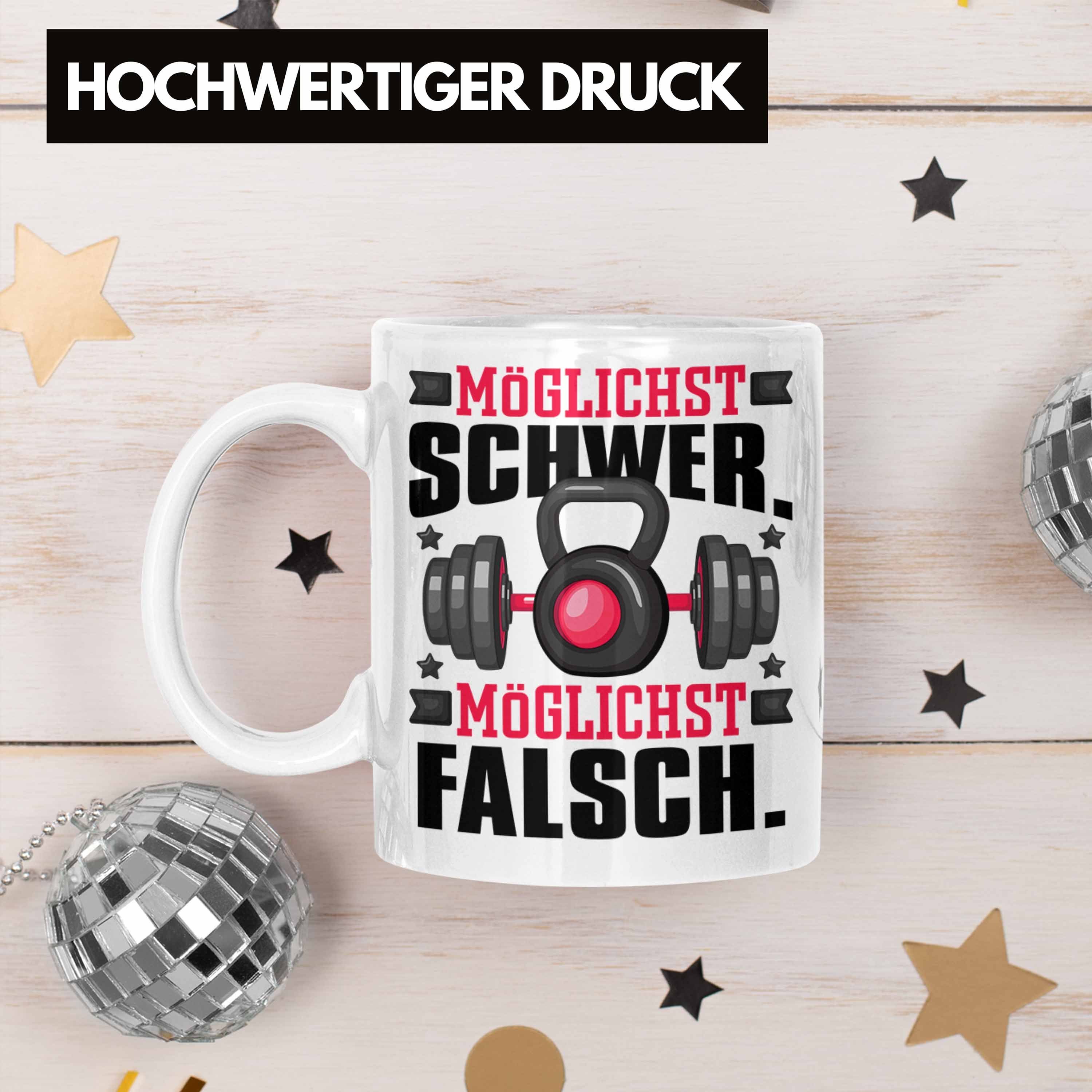 Geschenk Falsch Möglichst Bodybuilder Möglichst Schwer Trendation Tasse Weiss Tasse Bodybuild