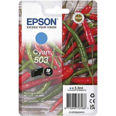 Epson 503 Tintenpatrone (1-tlg., Original Druckerpatrone, cyan)