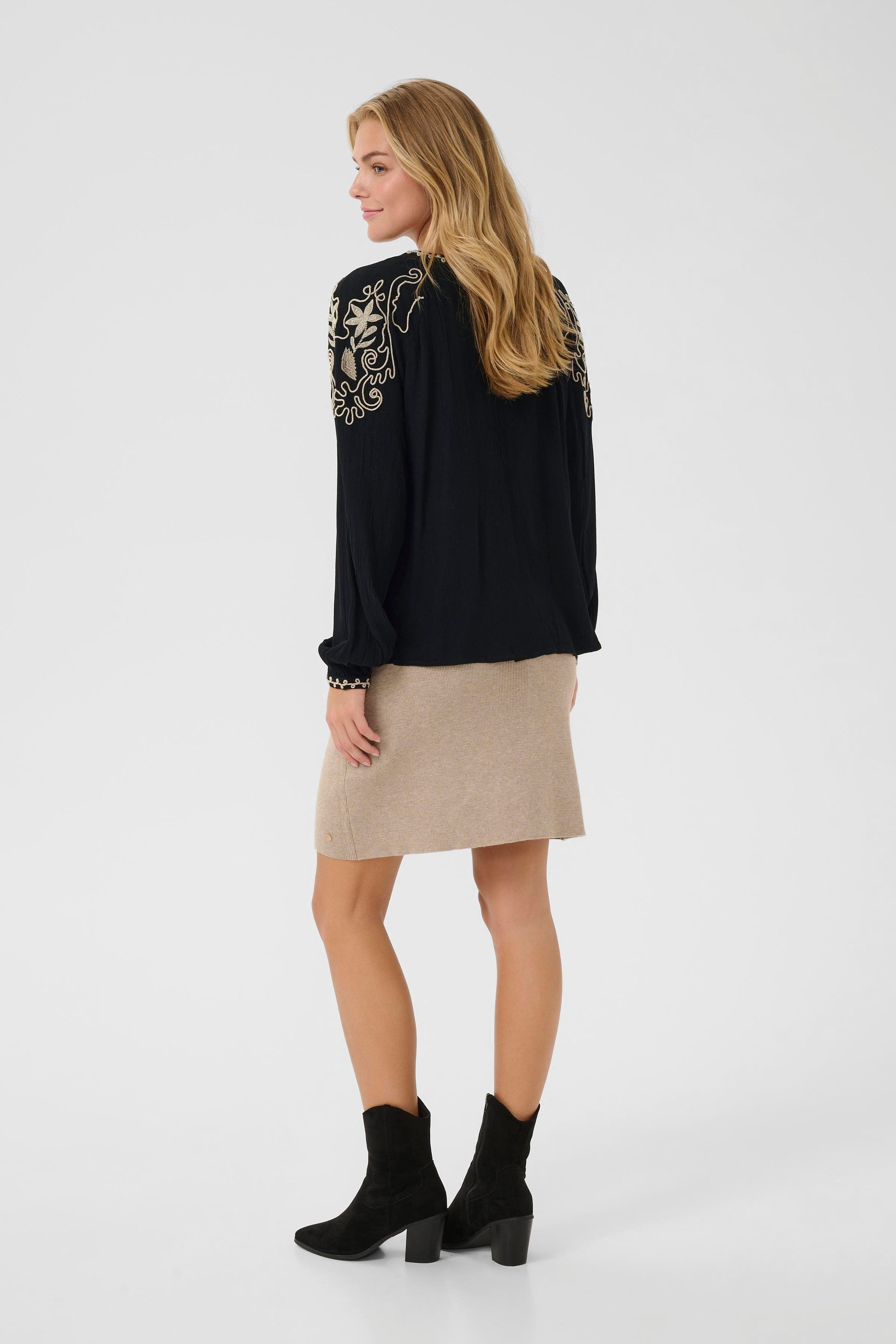 Cream Langarmbluse Langarm-Bluse CRRosine