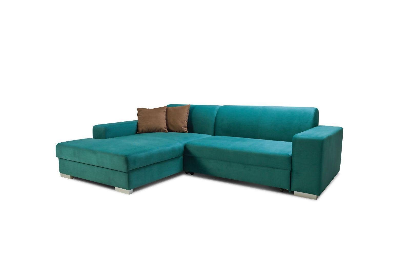 Design Schlafsofa Made in Türkis Stilvoll, Ecksofa JVmoebel Modernes Europe Luxus Couch Ecksofa