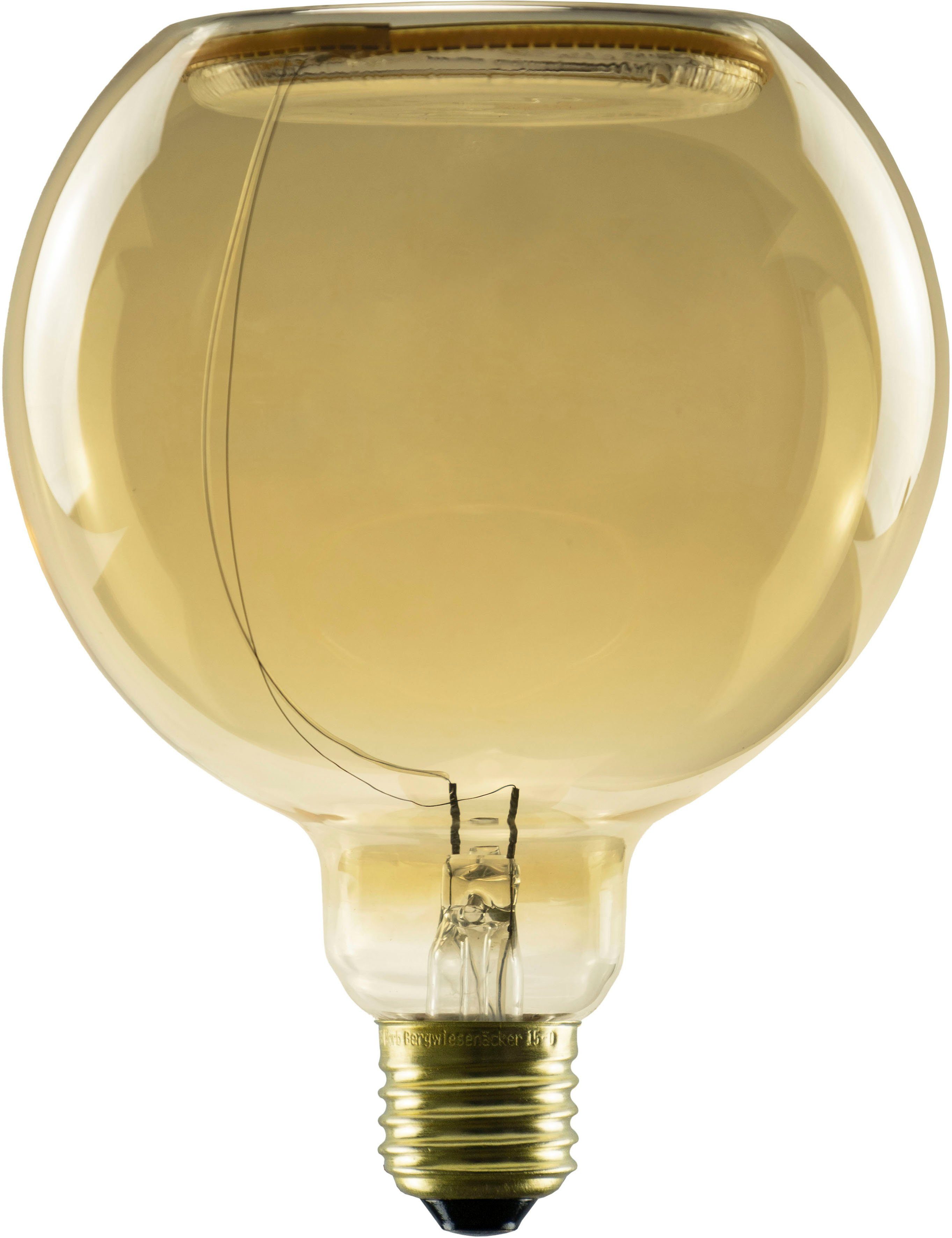 SEGULA LED-Leuchtmittel LED Extra-Warmweiß, 1 dimmbar, Aussenbereich 90, 125 gold, E27, 125 CRI St., Floating E27, Globe 4W, gold, Floating LED Globe