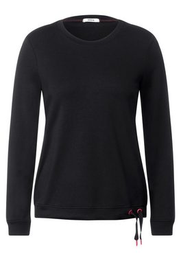 Cecil Langarmshirt Basic Langarmshirt Tunnelzug im Saum