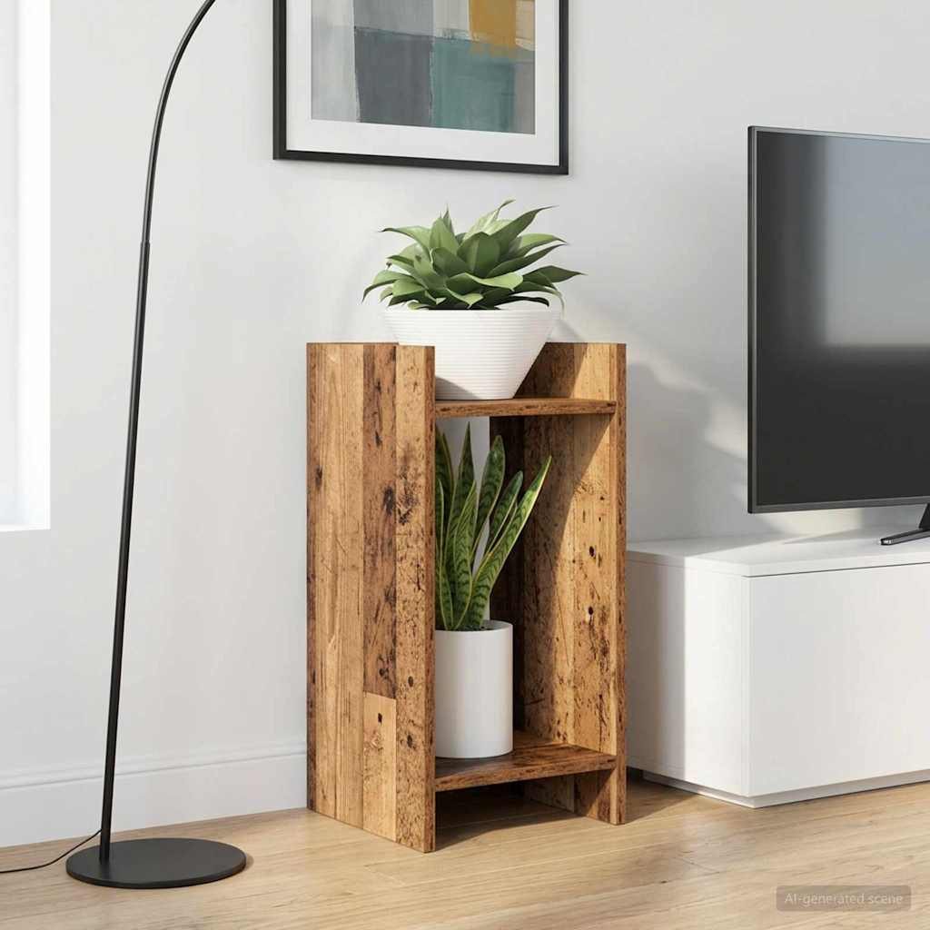 vidaXL Blumenständer Pflanzenständer 2 pcs Altholz 30 x 30 x 60 cm Holzwerkstoff (2 St)