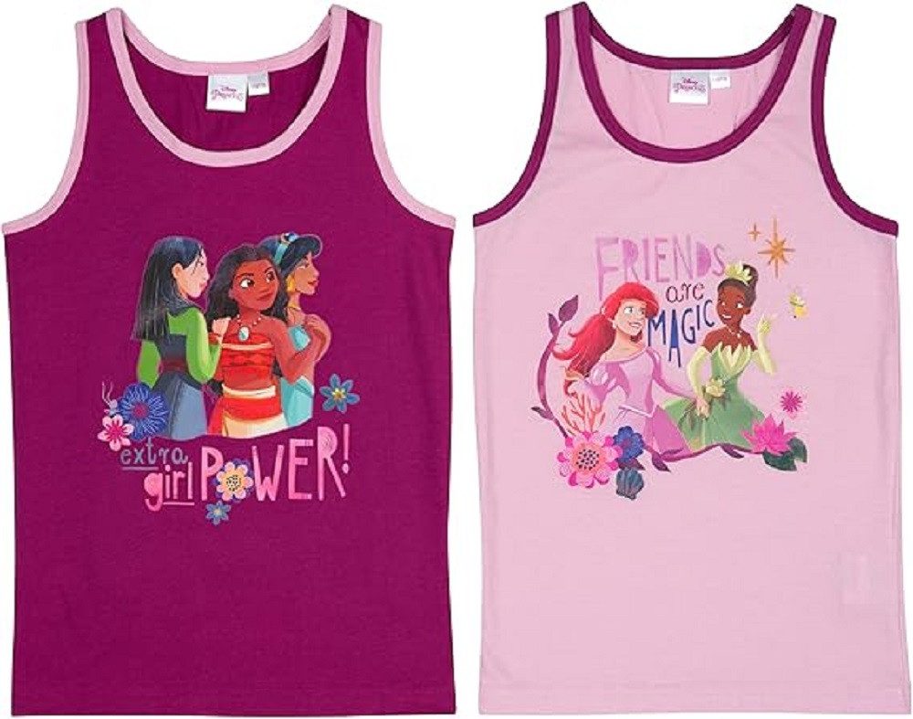 United Labels® Unterhemd Unterhemd Mädchen Hemdchen Tank Top Unterwäsche Lila/Rosa (2er Pack)