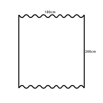 Intirilife Duschvorhang Breite 0.01 cm (1-tlg), Duschvorhang Polyester Weiß 180 x 200 cm Duschvorhänge Ersatzvorhang