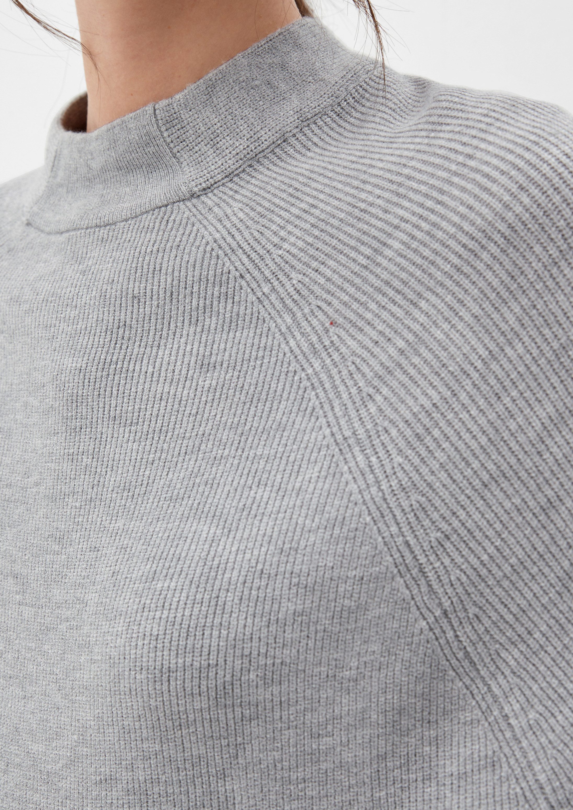s.Oliver Longpullover Strickpullover Strickpullover mit Fledermausärmeln