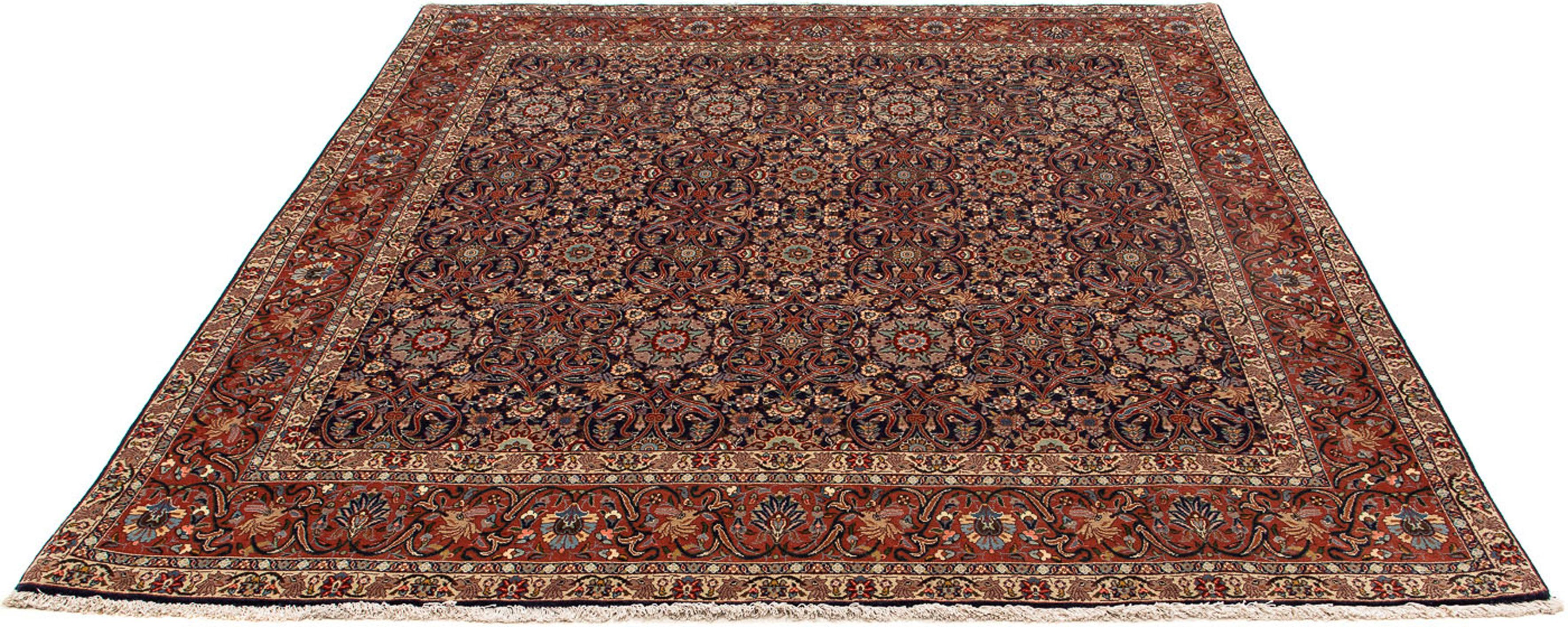 Orientteppich Perser - Bidjar quadratisch - 205 x 200 cm - braun, morgenland, quadratisch, Höhe: 15 mm, Wohnzimmer, Handgeknüpft, Einzelstück mit Zertifikat