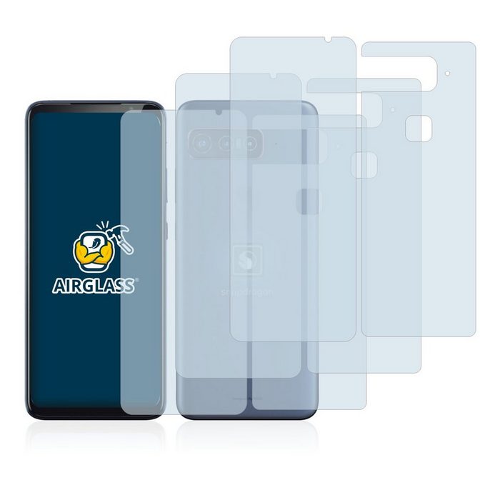 BROTECT flexible Panzerglasfolie für Asus Smartphone for Snapdragon Insiders (Display+Rückseite) Displayschutzglas 3 Stück Schutzglas Glasfolie klar