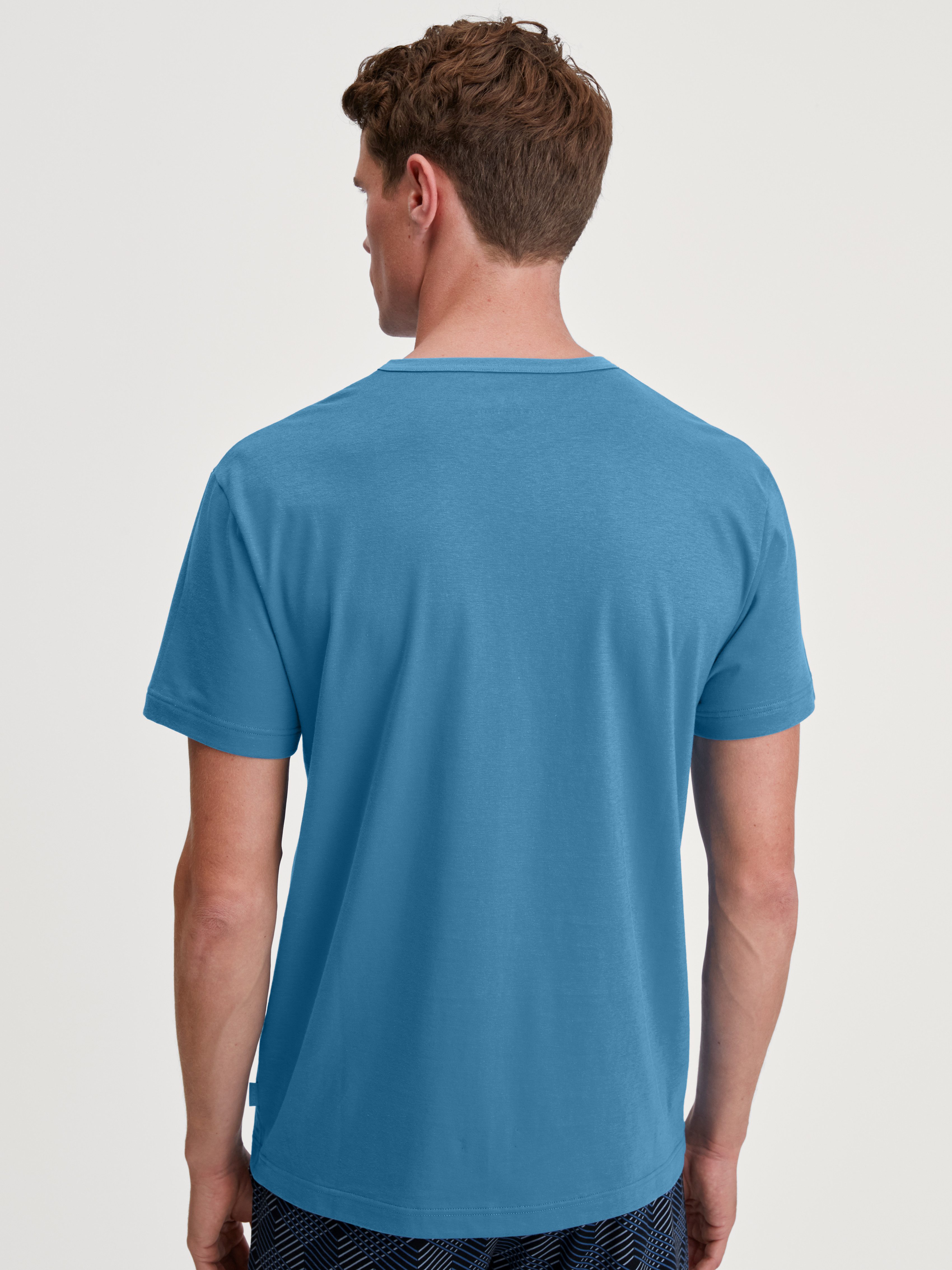 CALIDA T-Shirt RMX Sleep Holiday Baumwolle, basic, unifarben, bequem, Kurzarm, Rundhalsausschnitt