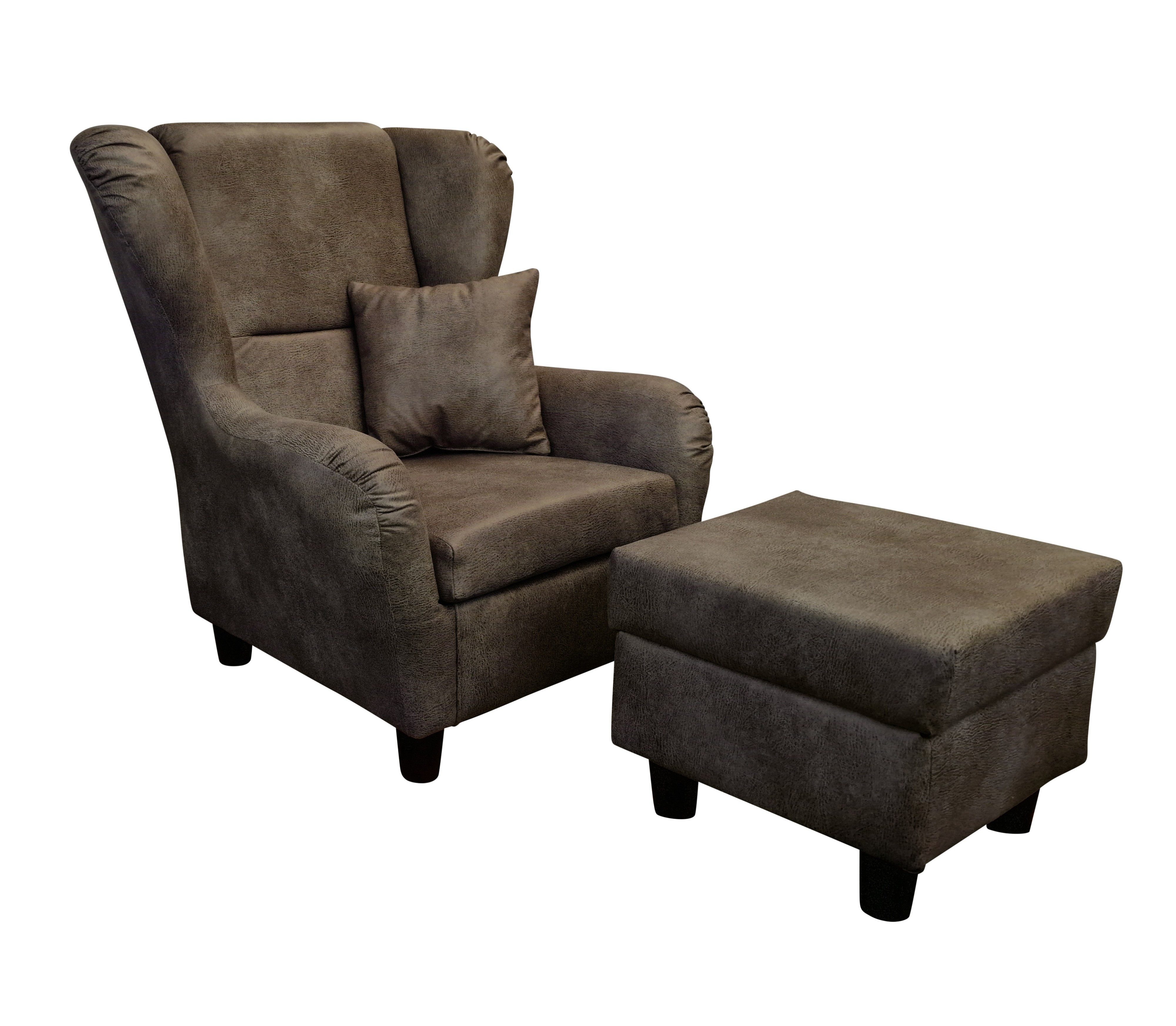 luma-home Ohrensessel 18005 (mit Hocker und günstig online kaufen