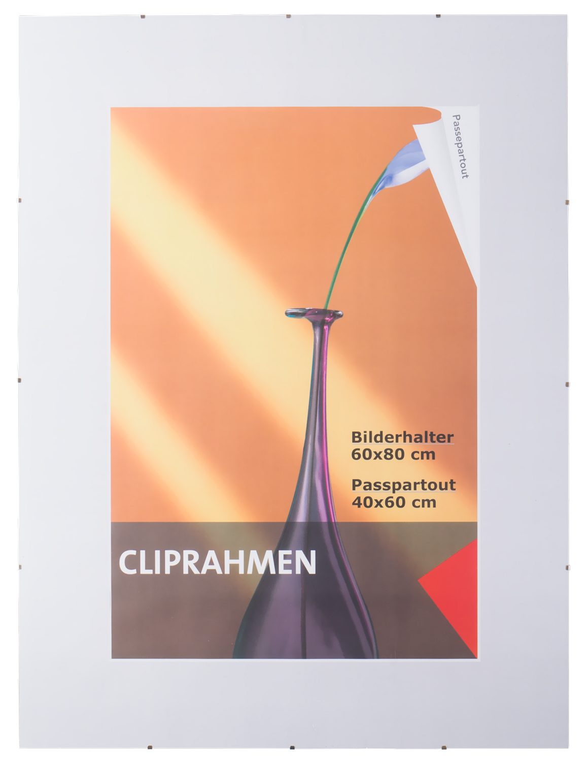 BURI Bilderrahmen Cliprahmen Bilderrahmen mit Acrylglas 60x80cm Rahmenlos F günstig online kaufen