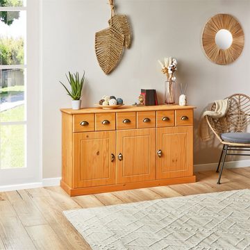 IDIMEX Kommode PARIS, Sideboard Kommode Schubladenschrank Apothekerkommode mit 3 Schubladen