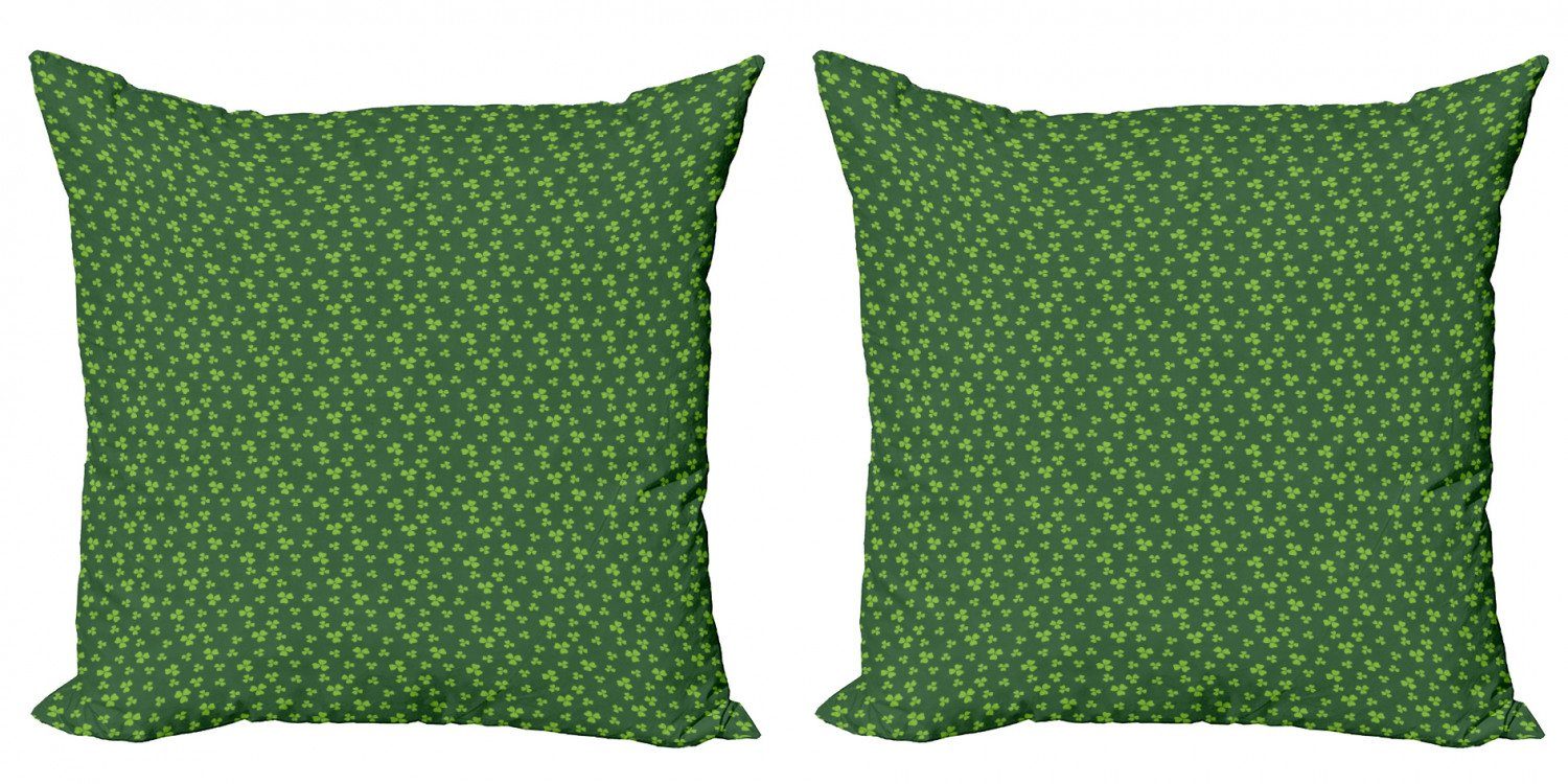 Kissenbezüge Modern Accent Doppelseitiger Digitaldruck, Abakuhaus (2 Stück), Blumen Mini Shamrock-Blätter-Muster