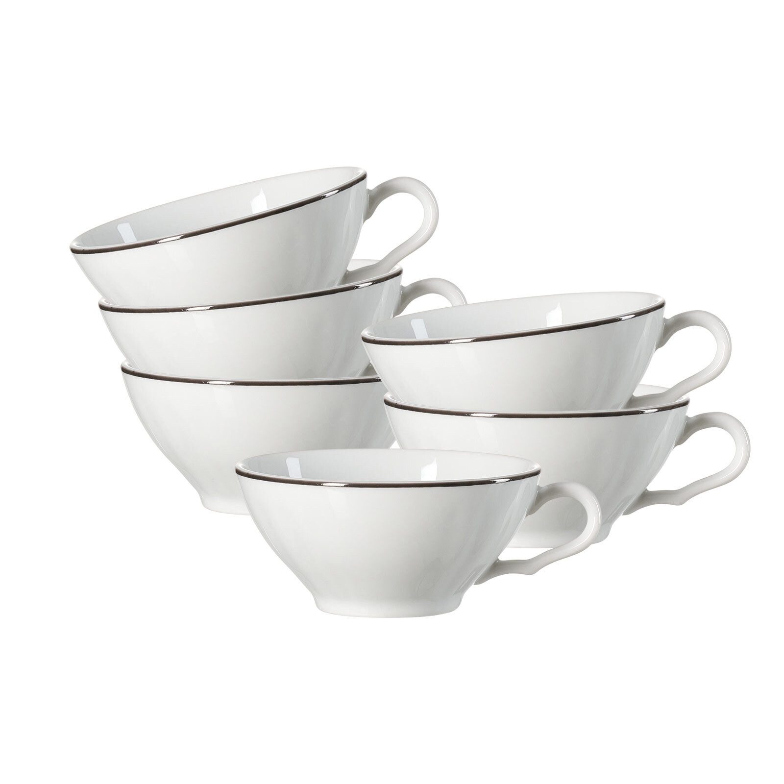 Ritzenhoff & Breker Tasse Ostfriese Teetassen 100 ml 6er Set, 6-tlg., Porzellan