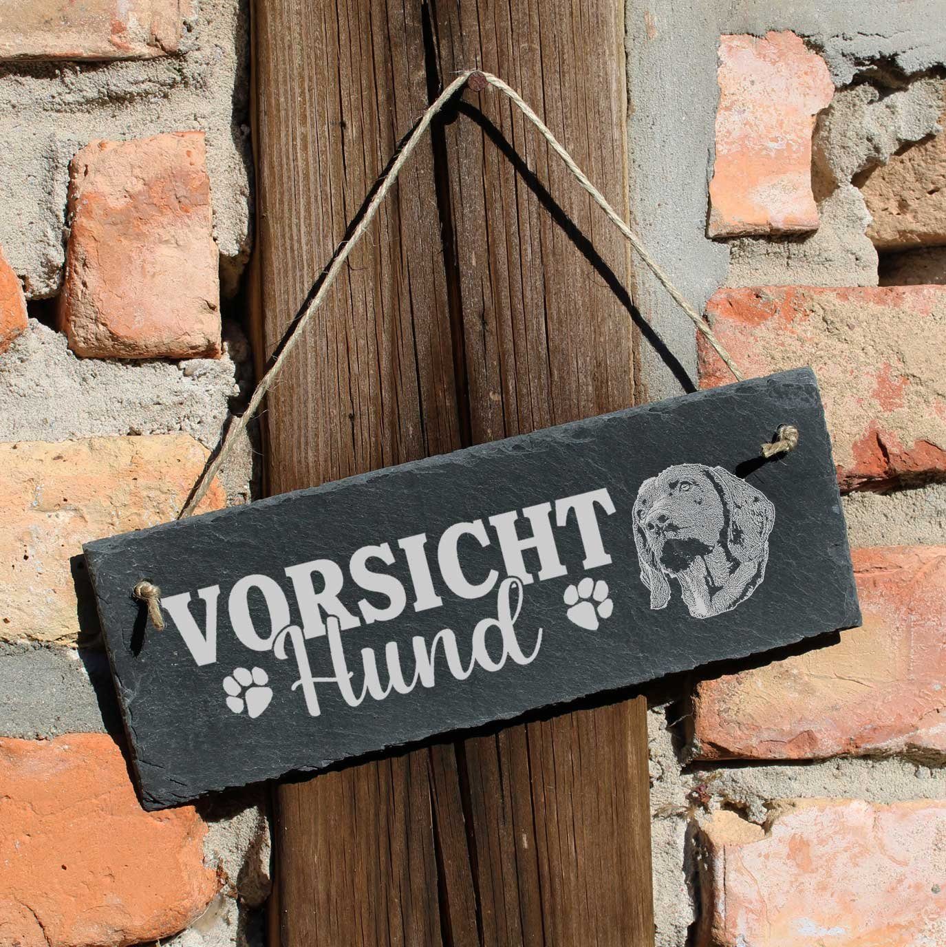 Schild Hund Gebirgsschweißhund Hängedekoration 22x8cm Vorsicht Bayerischer Dekolando