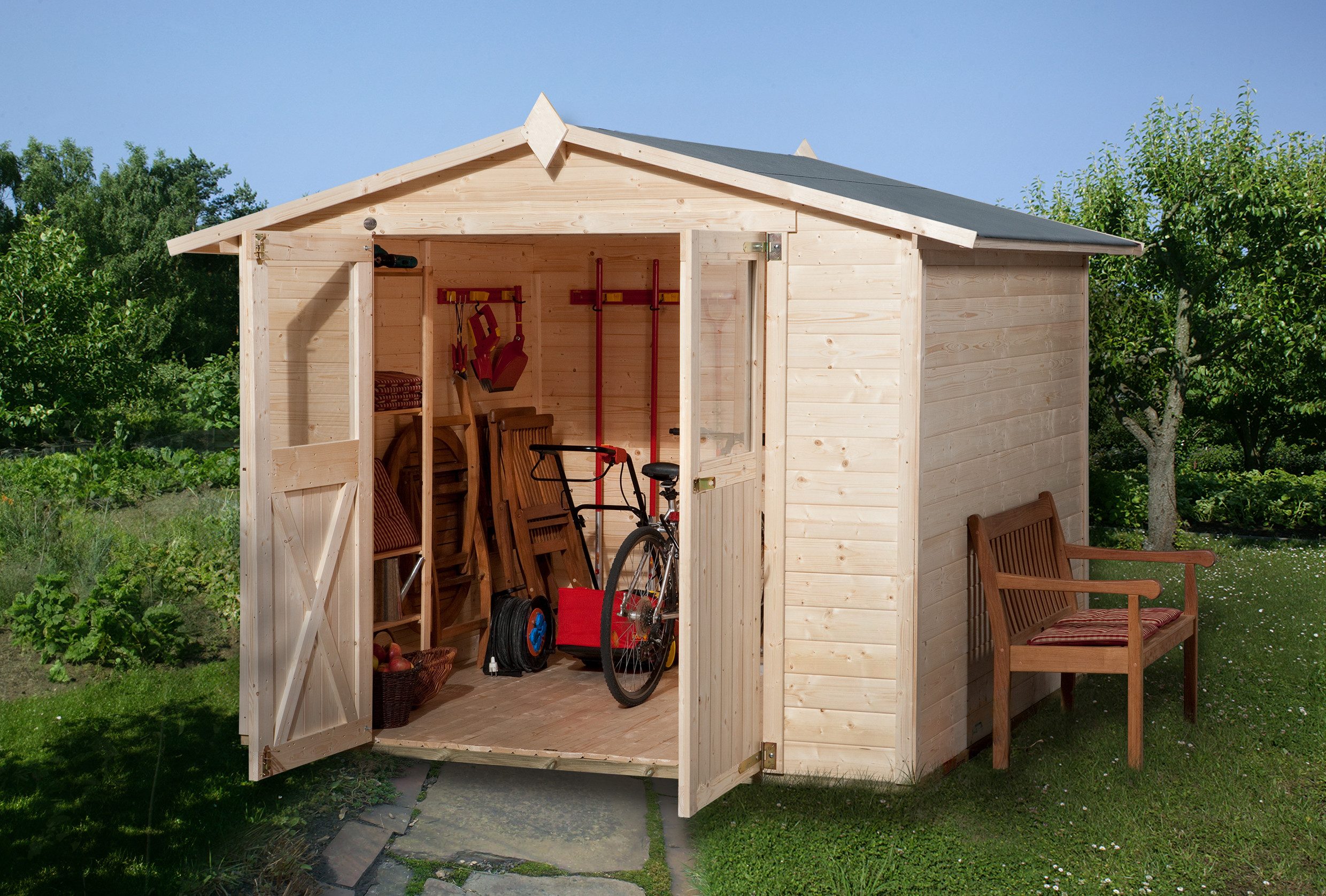 weka Gartenhaus Nr. 316, Größe 4, BxT: 290x273 cm, inklusive Fussboden
