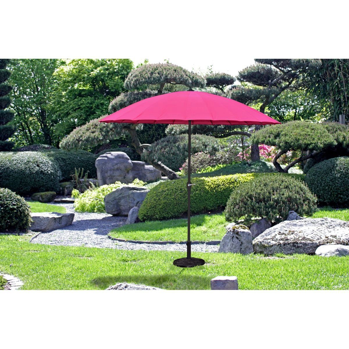 Gravidus Sonnenschirm Sonnenschirm Защита от солнца Gartenschirm Schirm Garten 24 Streben Pink