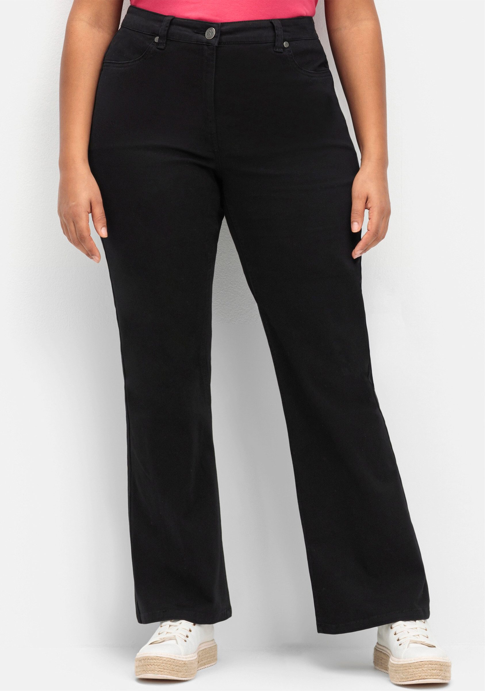 Sheego Jerseyhose Stretch-Hose Innenbeinlänge ca. 81 günstig online kaufen