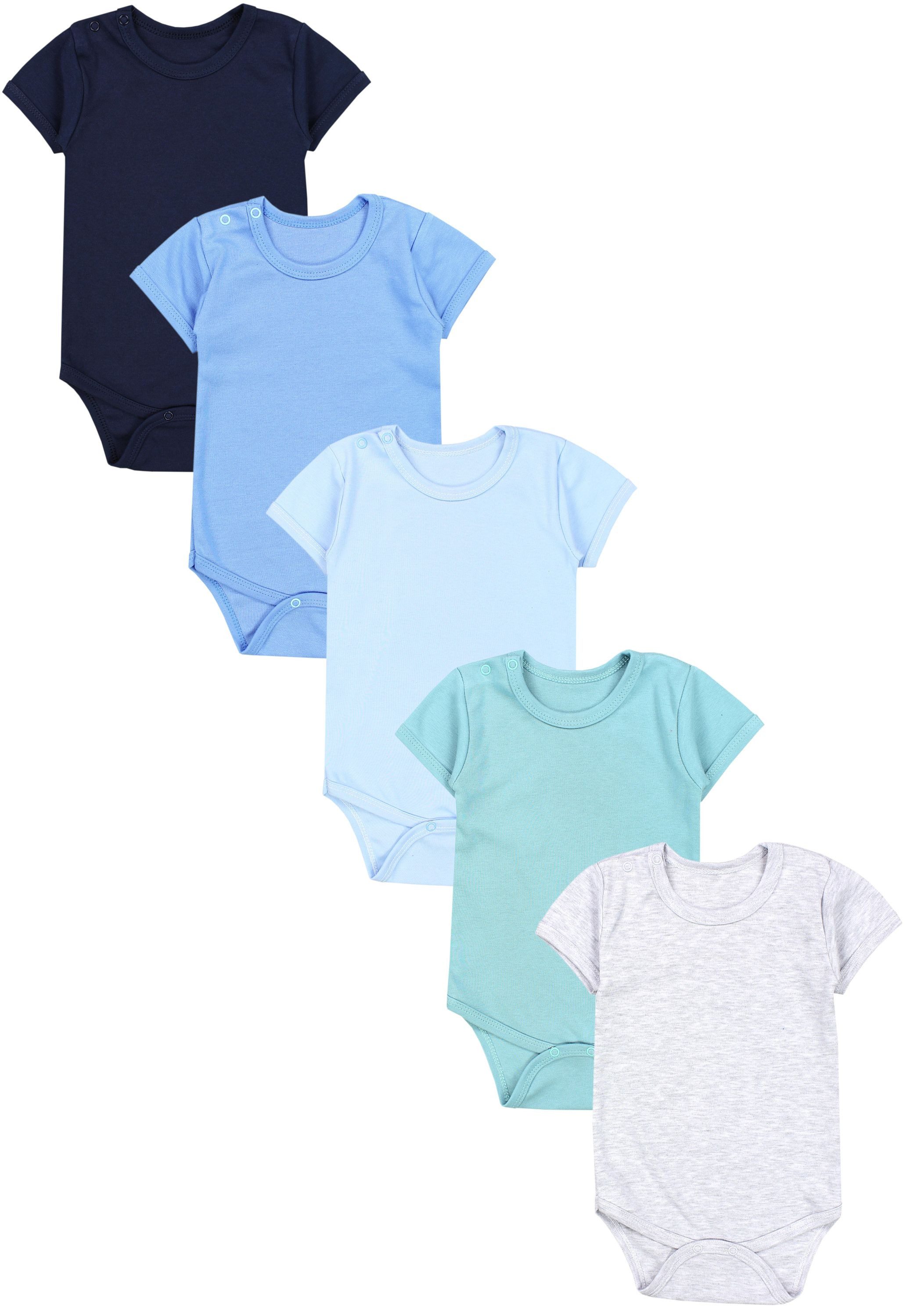 TupTam Kurzarmbody TupTam Jungen Baby Body Kurzarm in Unifarben - 5er Pack