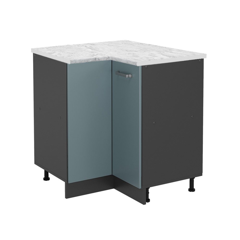 Vicco Eckunterschrank R-Line, Blau-Grau/Anthrazit, 75.6 cm günstig online kaufen