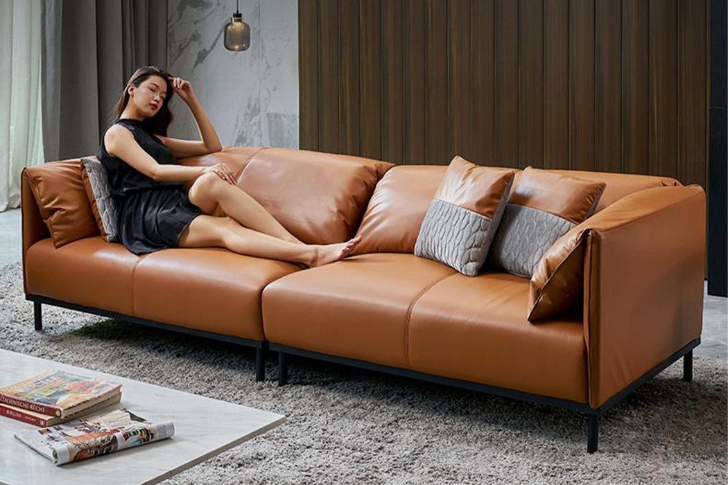 Sofa Ledersofa JVmoebel 4+3+2 in Wohnlandschaft Made Set, Moderne Sofagarnitur Couch Europe