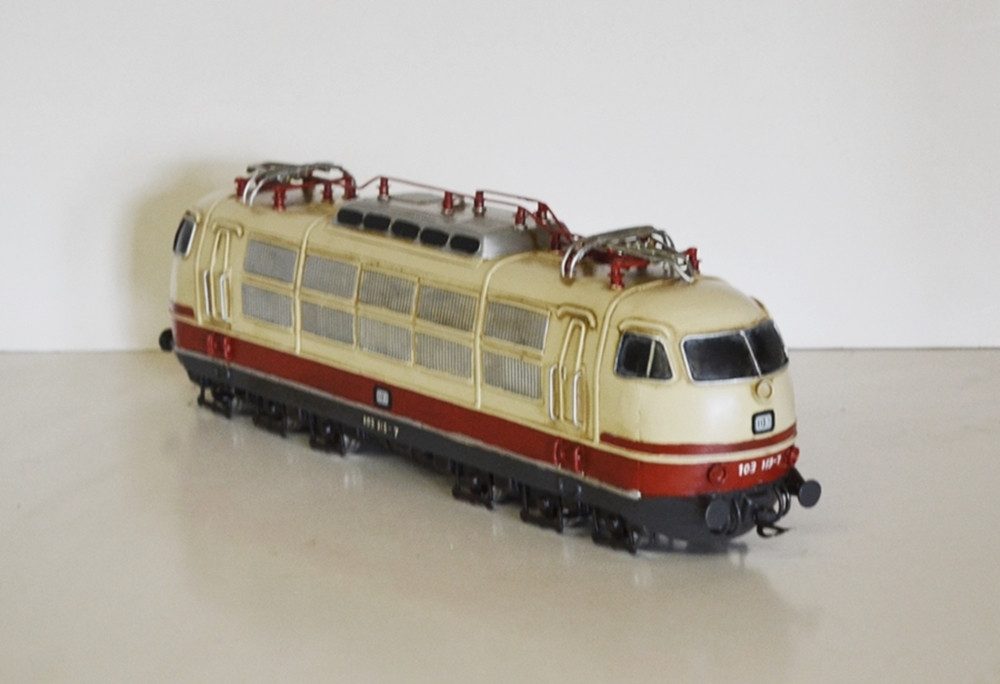 JS GartenDeko Modellbus DB-Baureihe 103 Elektrolokomotive L 40 cm Oldtimer Modelllokomotive