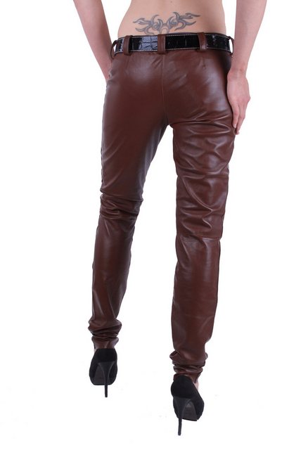 DOLCE & GABBANA Lederhose Dolce & Gabbana D&G Lederhose Hose Skinny Leder günstig online kaufen