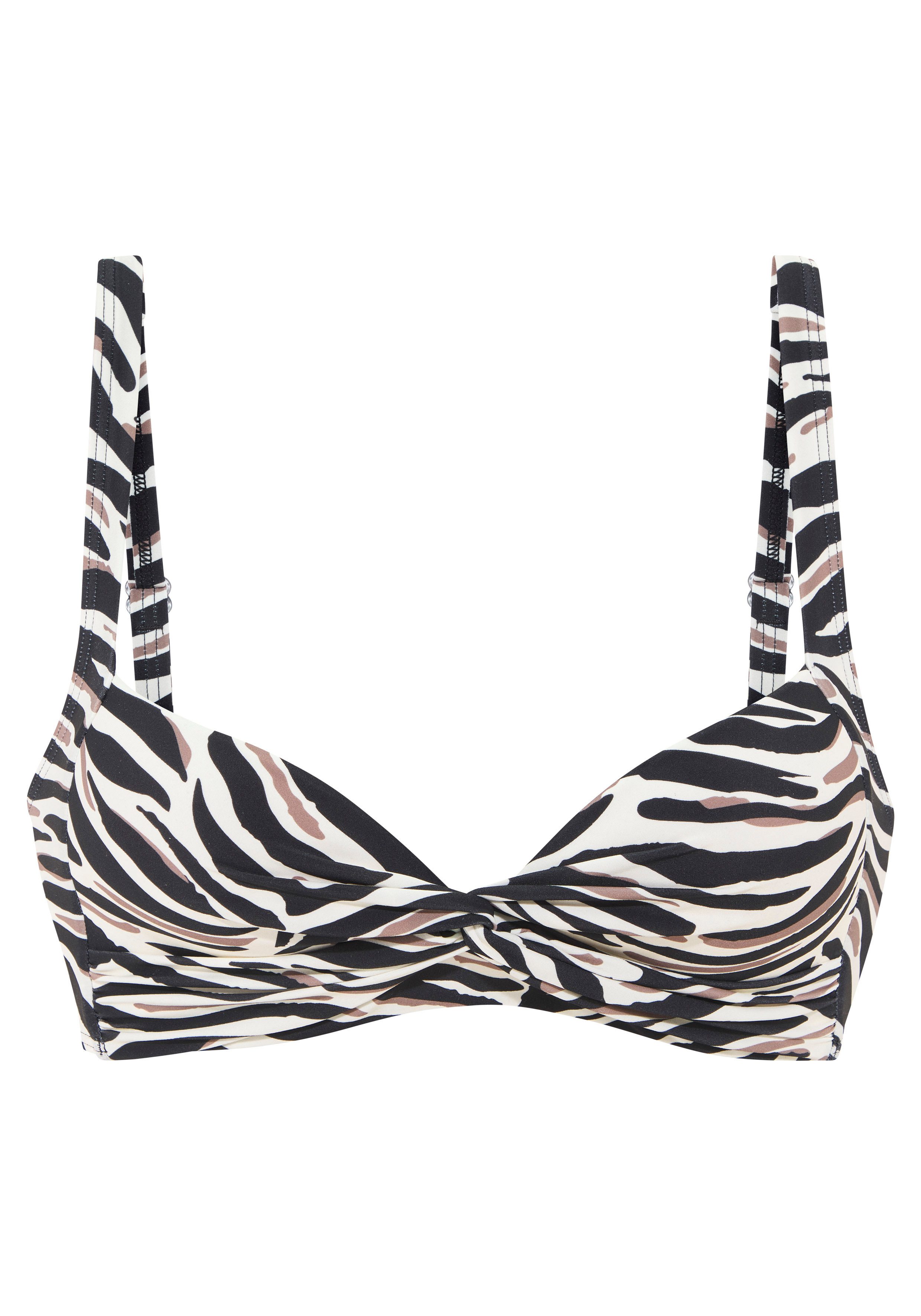 LASCANA Bustier-Bikini-Top Debbie, mit abstraktem Animal-Print
