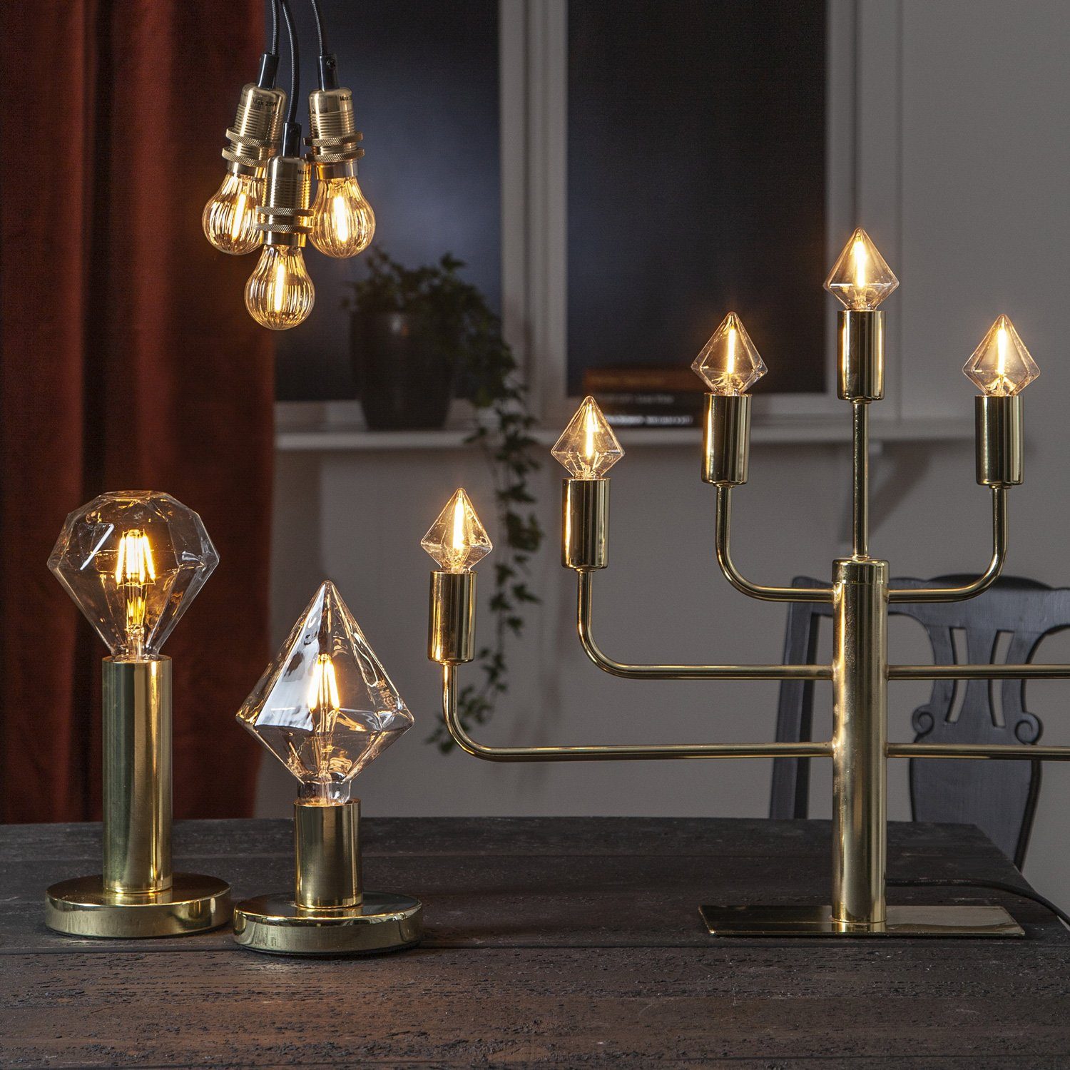 STAR TRADING Tischleuchte Lampenhalterung Lampenfassung Tischleuchte E27 stehend Schalter rund